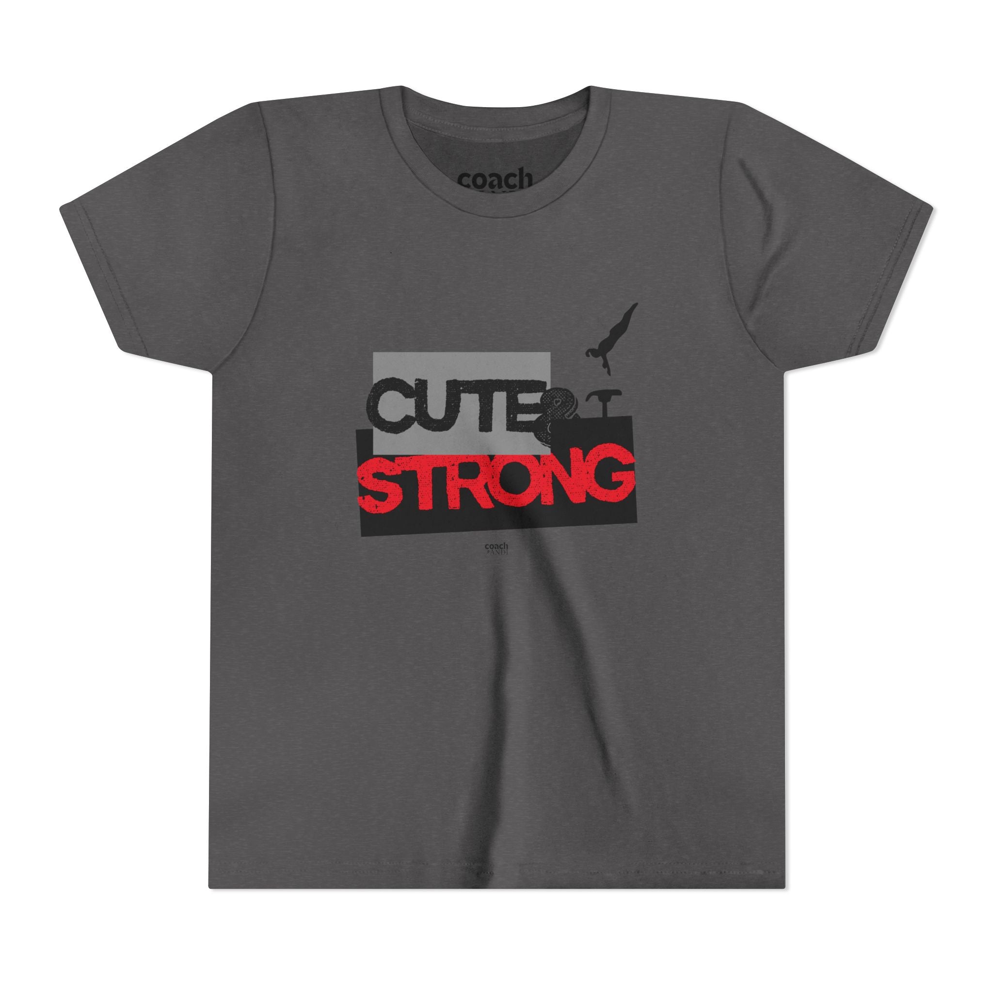 Cute & Strong Youth Short Sleeve Tee - Red/Black