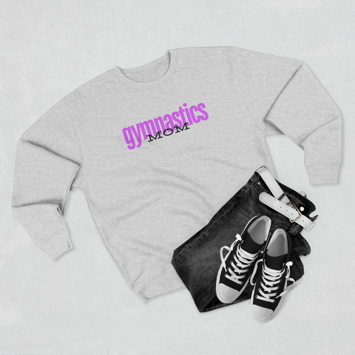 Gymnastics Mom-Fuscia (Adult Crewneck)