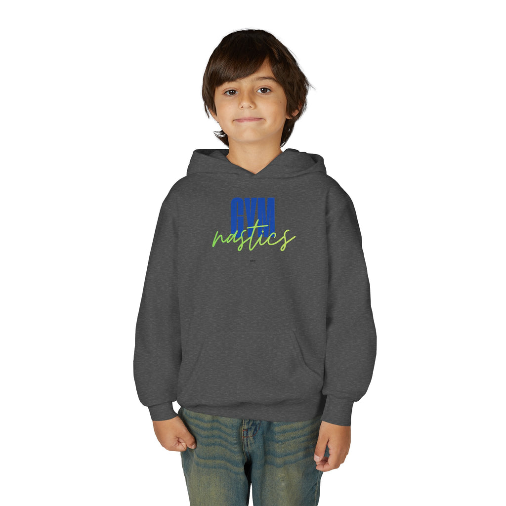 GYMnastics Hoodie - Blue/Lime (Youth)