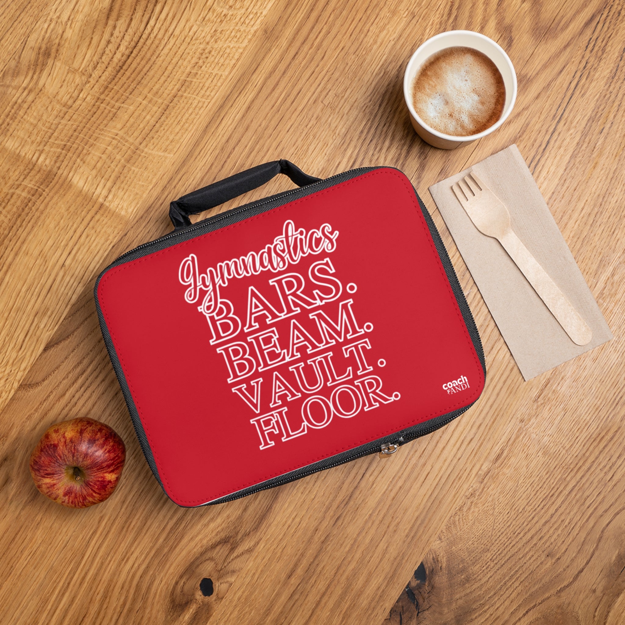 Gymnastics 4 Events- Red (Lunch Bag)