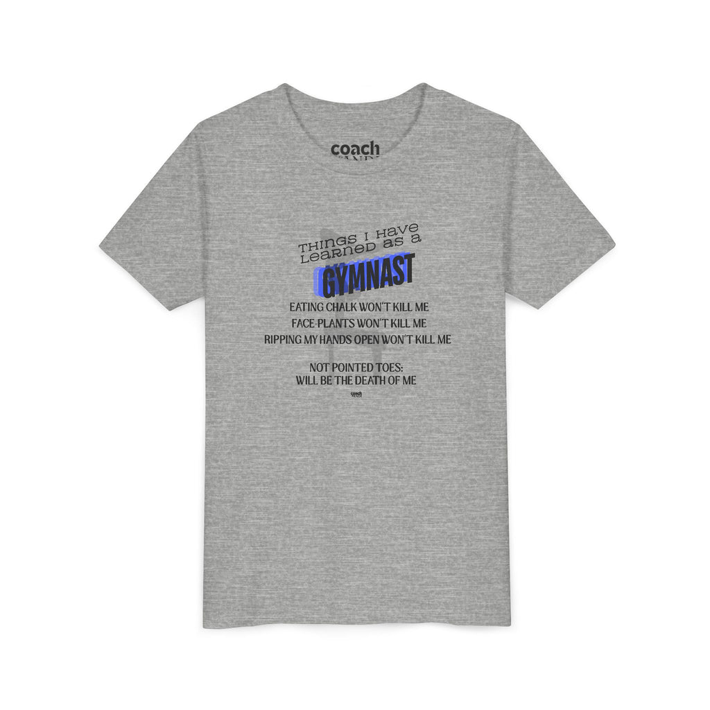 Things I Learned as a Gymnast Short Sleeve Tee - Blue (Youth)
