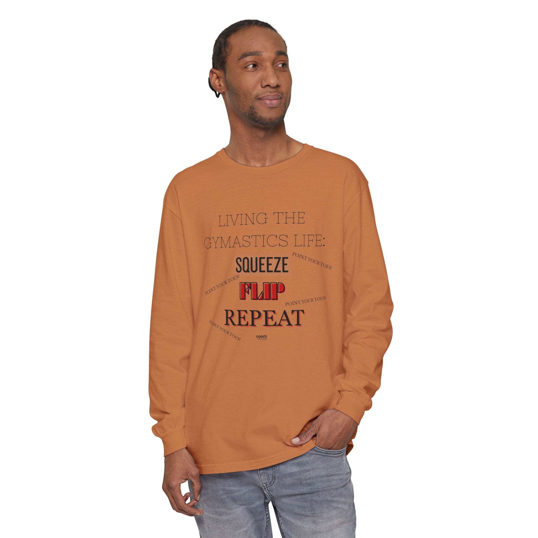 Squeeze Flip Repeat - Red (Adult Longsleeve Shirt)