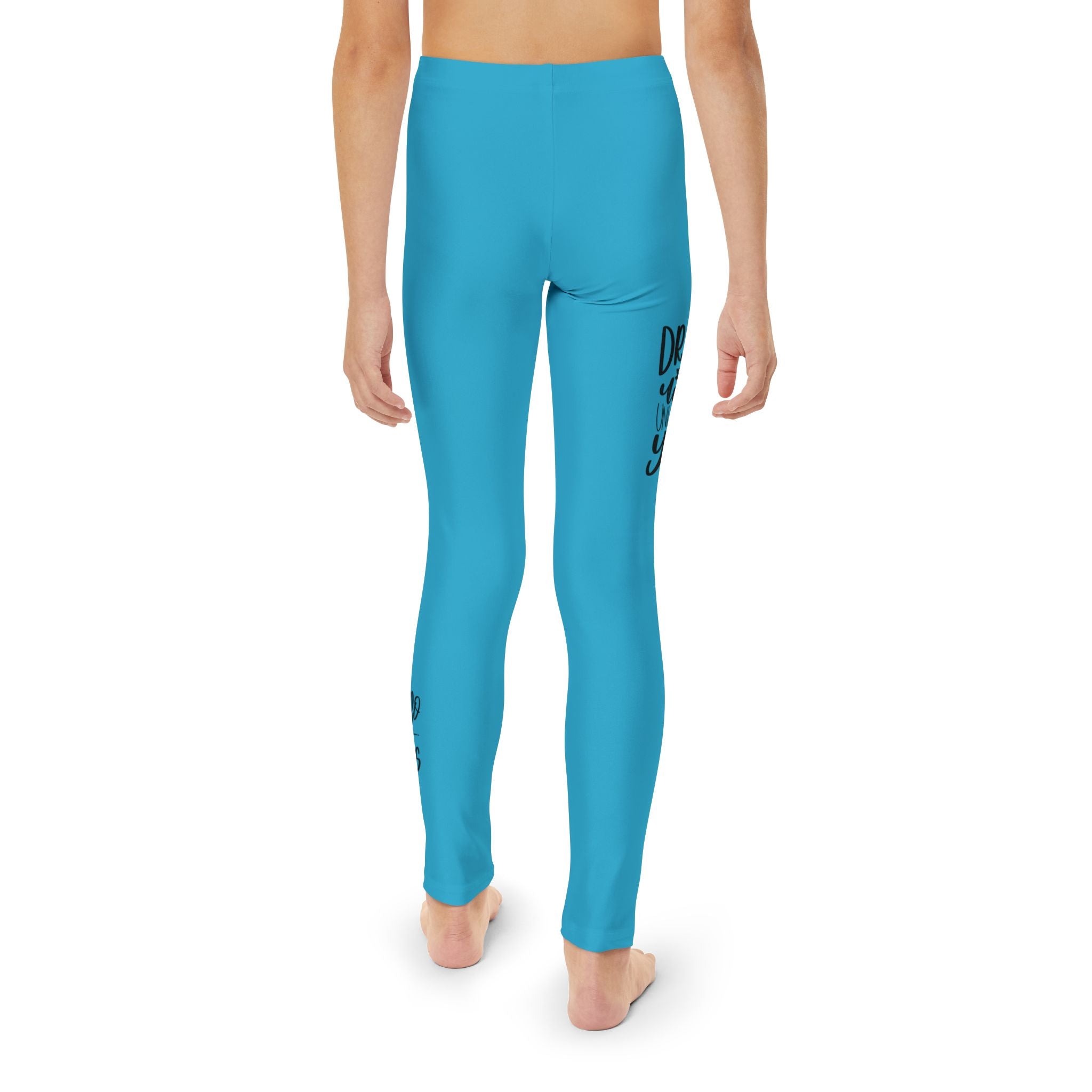 Dreams Dont Work Hard, You Do- Turquoise (Youth Full-Length Leggings (AOP)