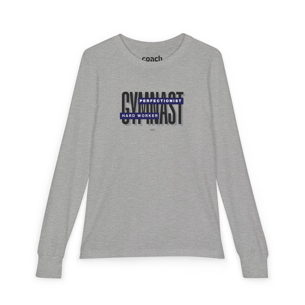 Gymnast Hard Worker Long Sleeve Shirt - Navy (Youth)