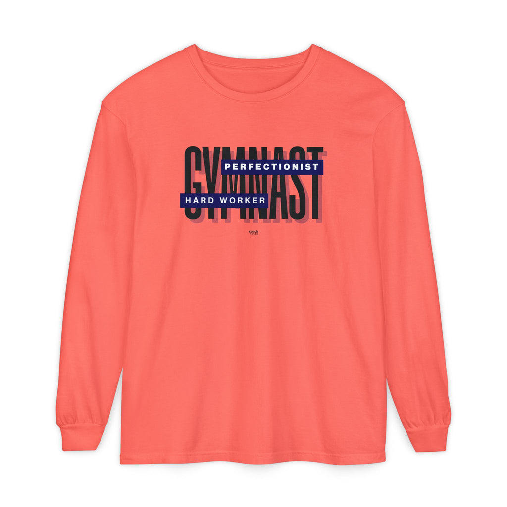 Gymnast Hard Worker Long Sleeve Shirt - Navy (Adult)