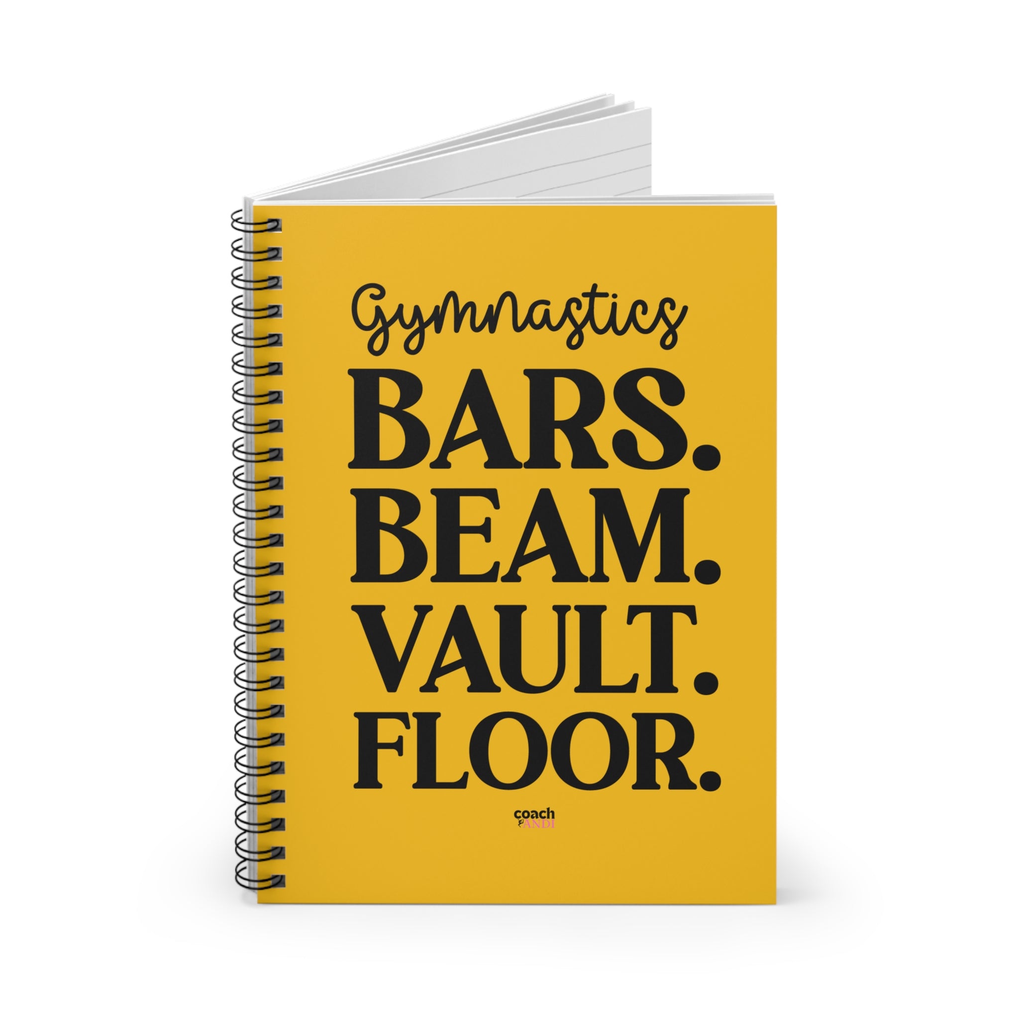 Gymnastics Events-Goldenrod (Spiral Notebook - Ruled Line)