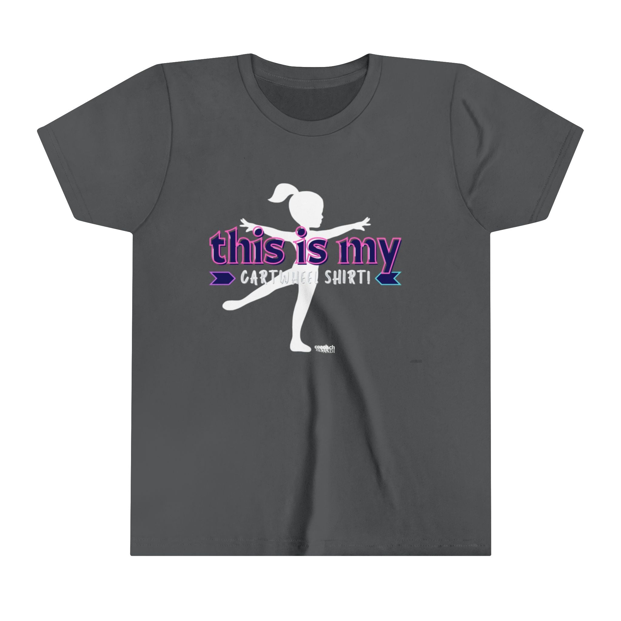 My Cartwheel Shirt-Navy/Pink (Youth Short Sleeve Tee)