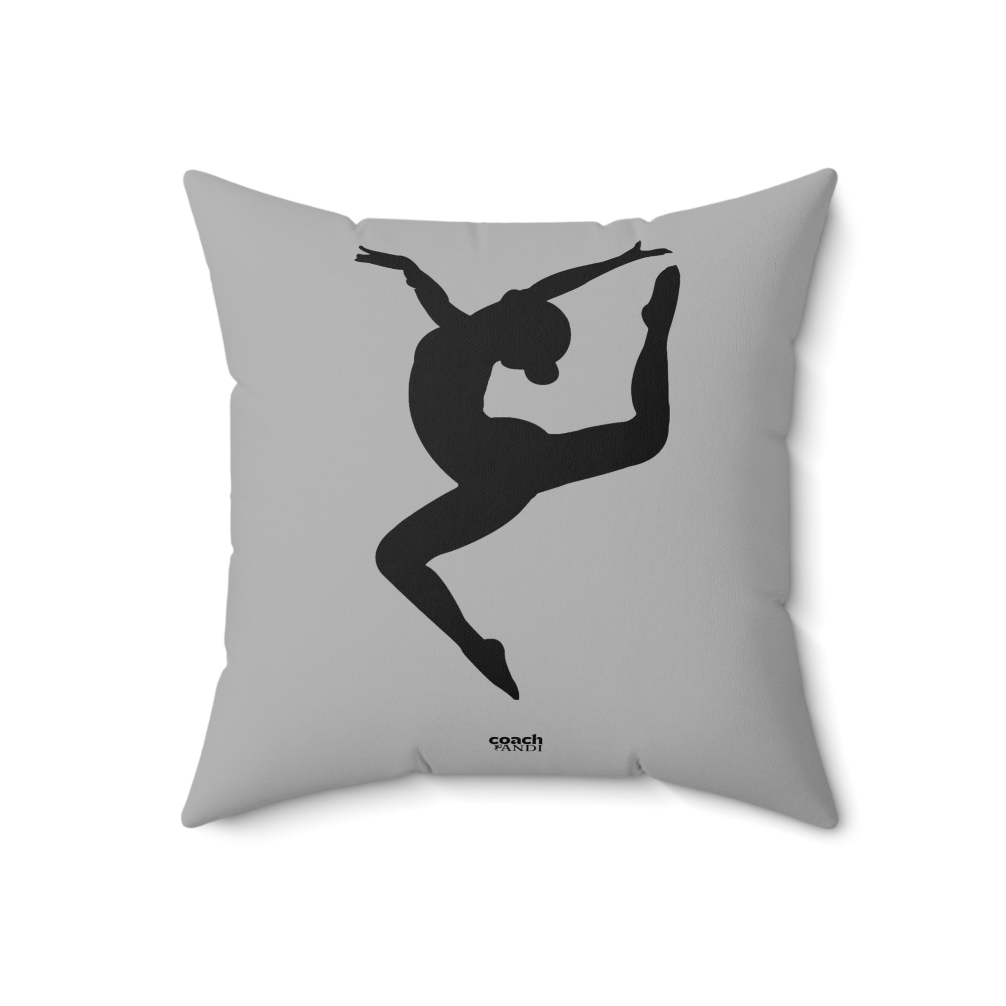 Always Be A Gymnast-Grey (Spun Polyester Square Pillow)