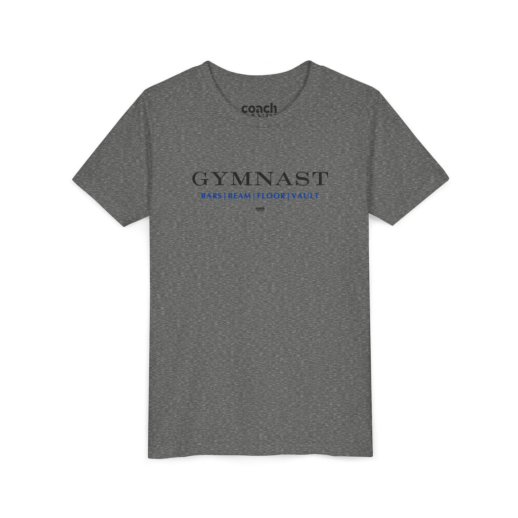 GYMNAST (Bars Beam Floor Vault) Short Sleeve Tee - Blue (Youth)