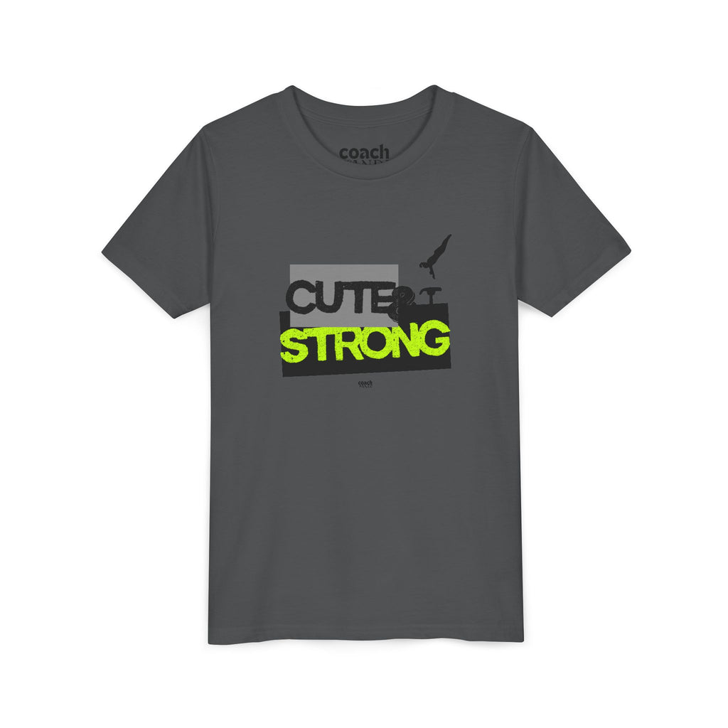 Cute & Strong Youth Short Sleeve Tee - Lime/Black