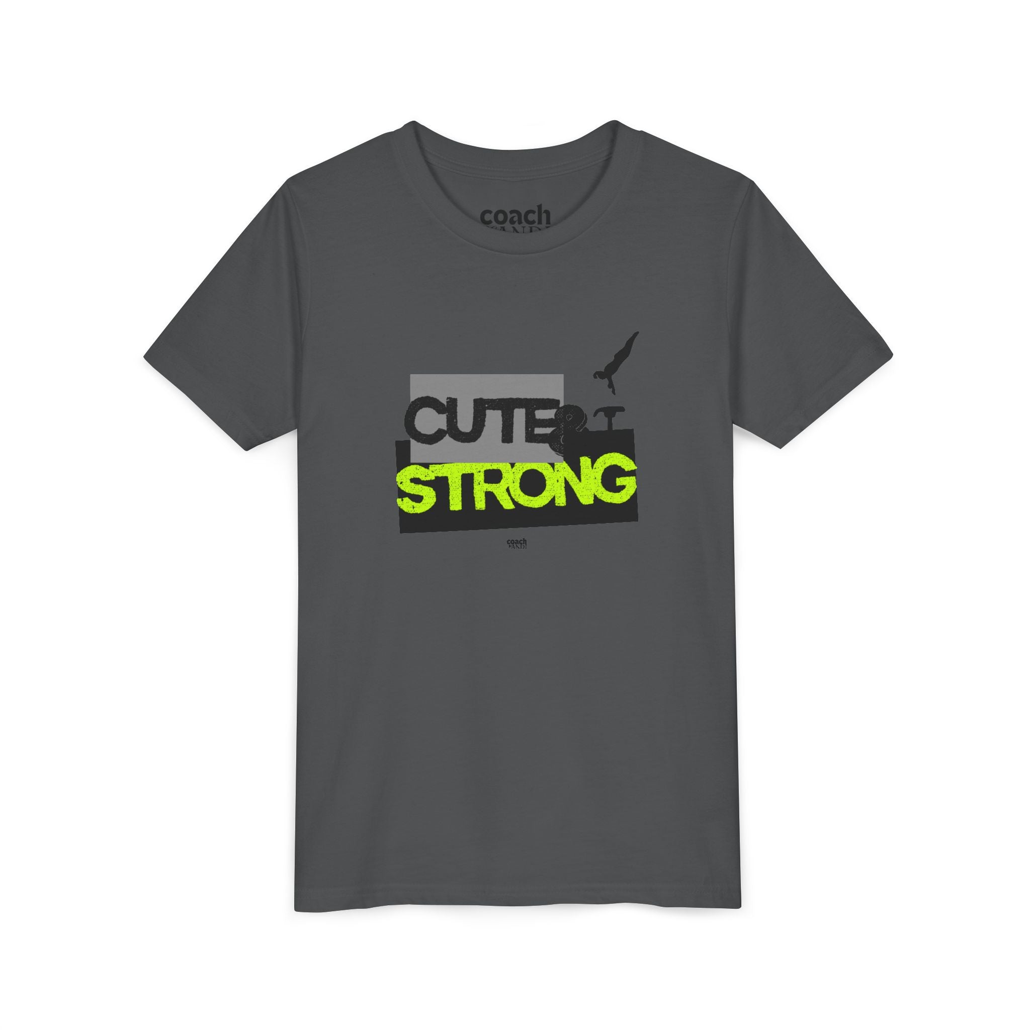 Cute & Strong Youth Short Sleeve Tee - Lime/Black