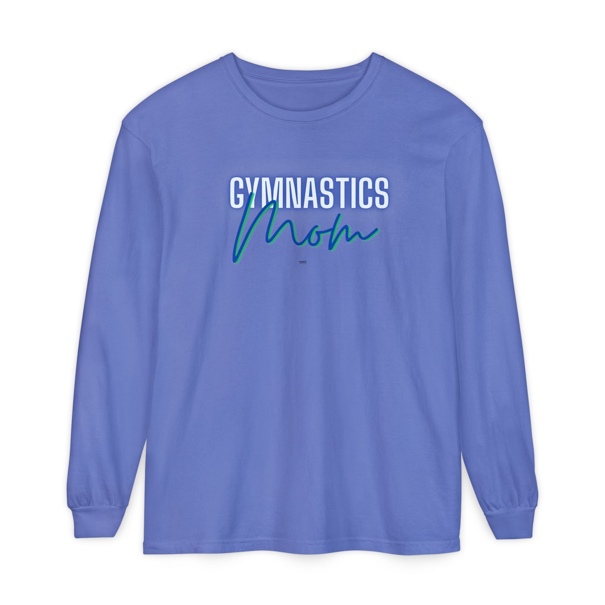 Glow Gym Mom Long Sleeve Shirt - Blue/Green (Adult)