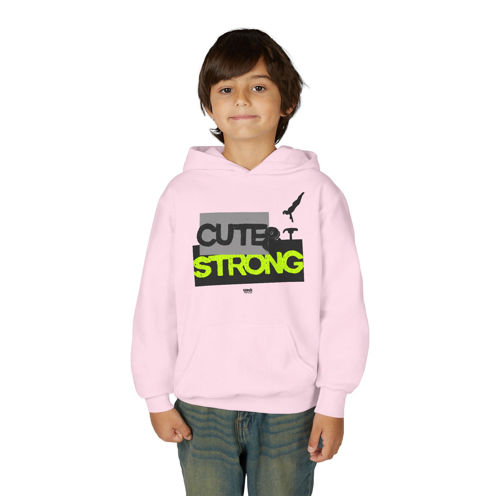 Cute & Strong Hoodie - Lime/Black (Youth)