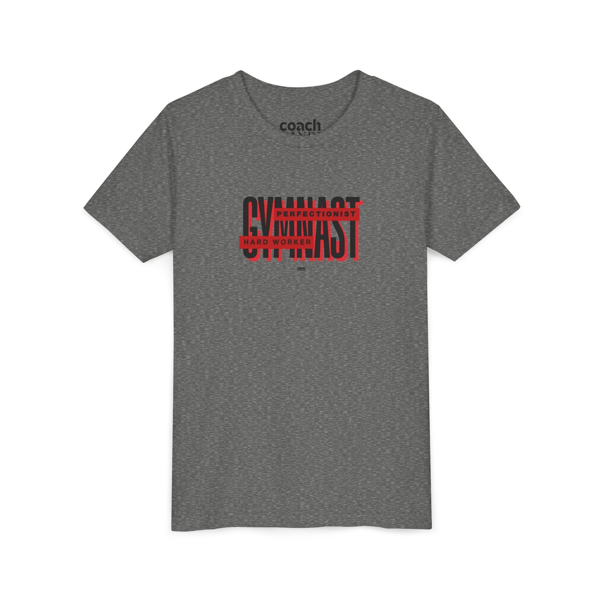 Gymnast Hard Worker Tshirt - Red/Black (Youth)