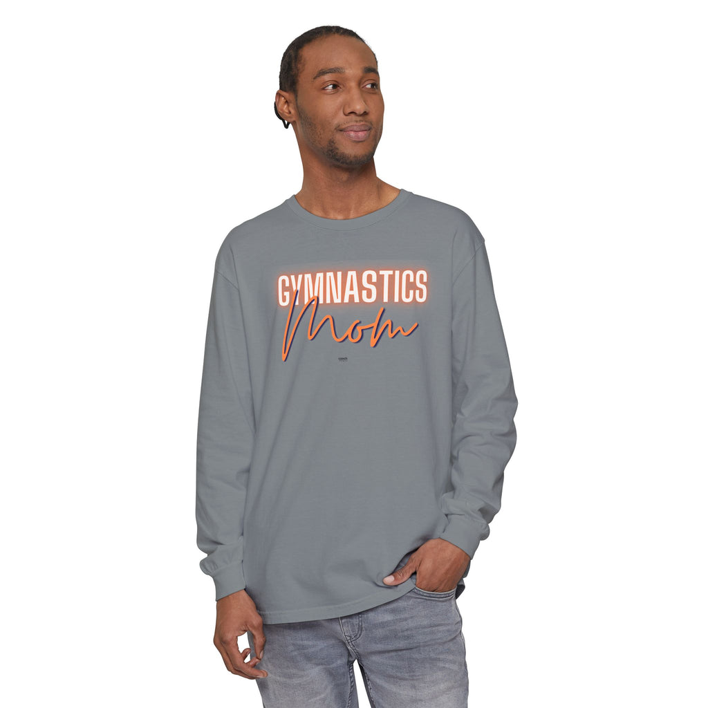 Glow Gym Mom Long Sleeve Shirt - Orange/Blue (Adult)