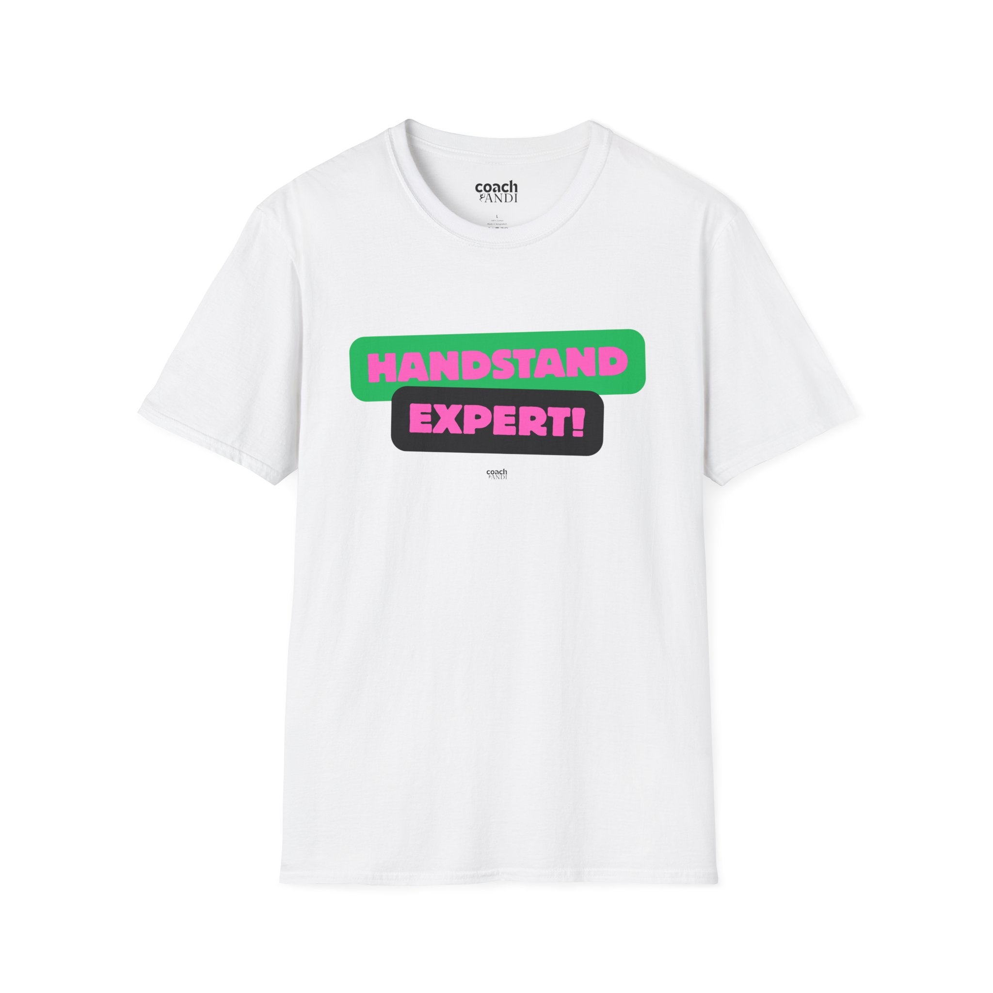Handstand Expert Tshirt - Green/Pink (Adult)