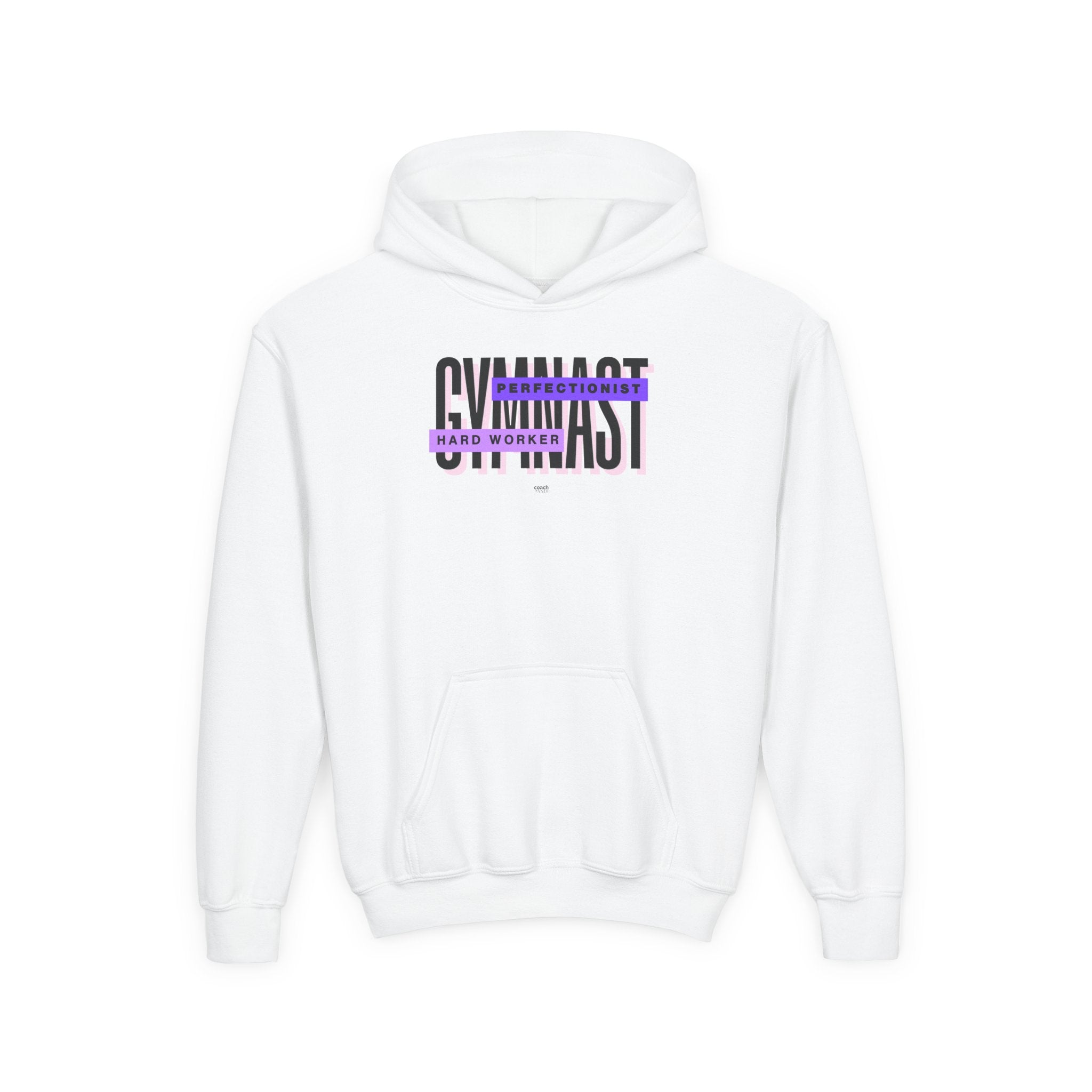 Gymnast Hard Worker Hoodie - Purple (Youth)