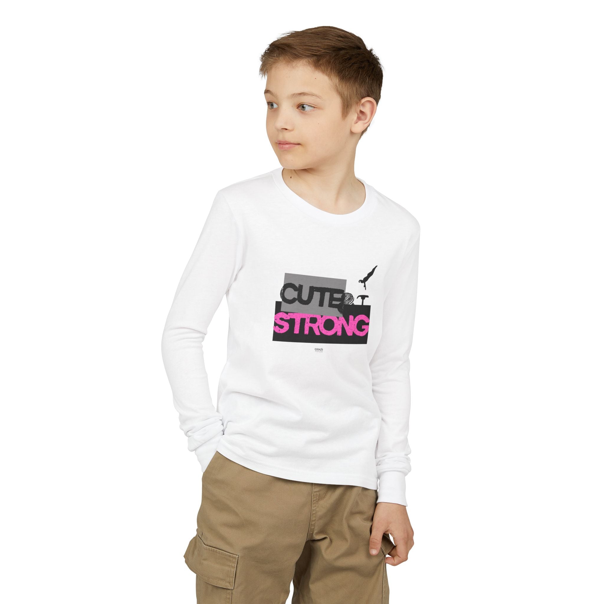 Cute & Strong Long Sleeve Shirt - Pink/Black (Youth)