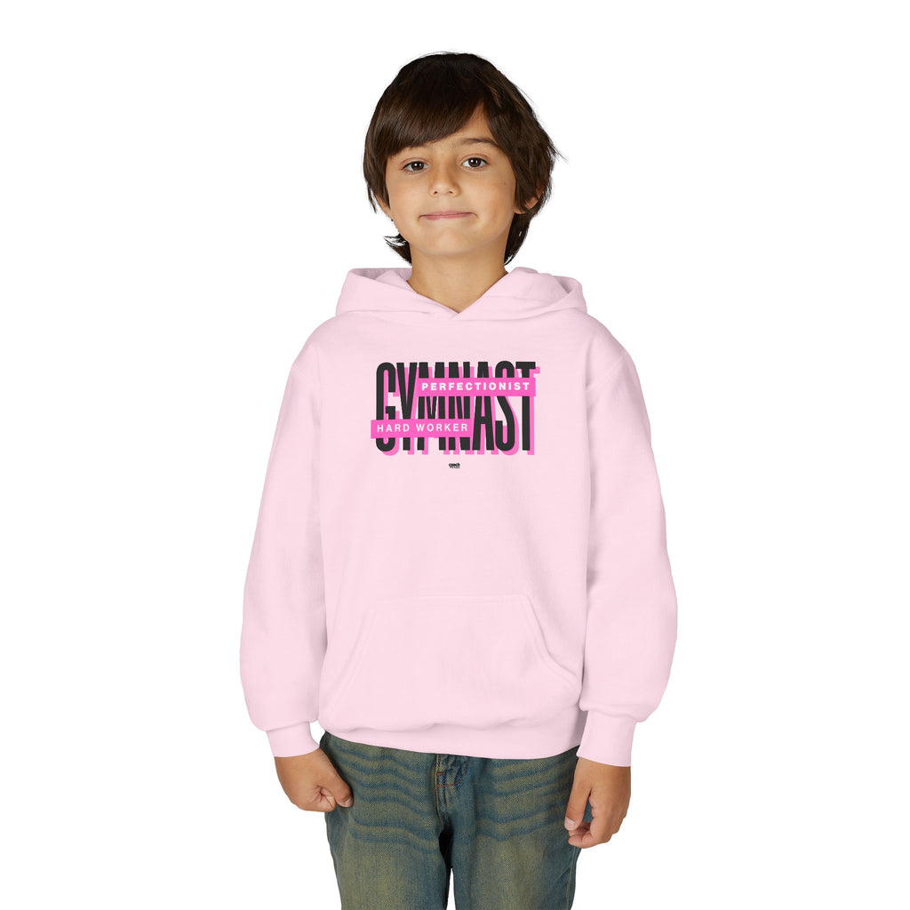 Gymnast Hard Worker Hoodie - Pink (Youth)