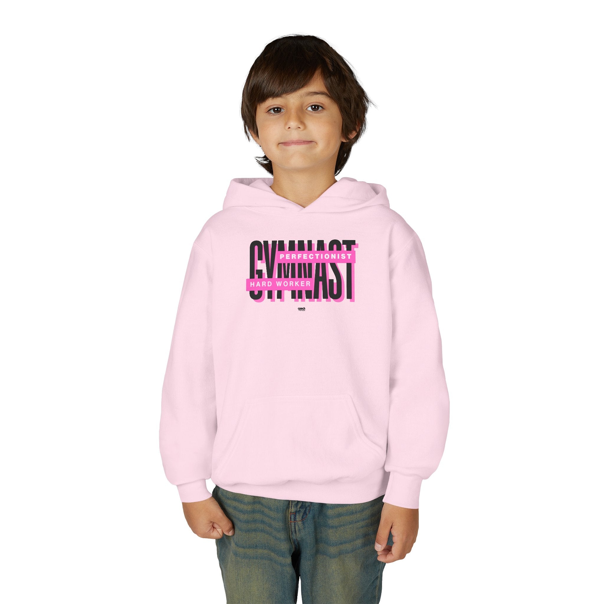Gymnast Hard Worker Hoodie - Pink (Youth)