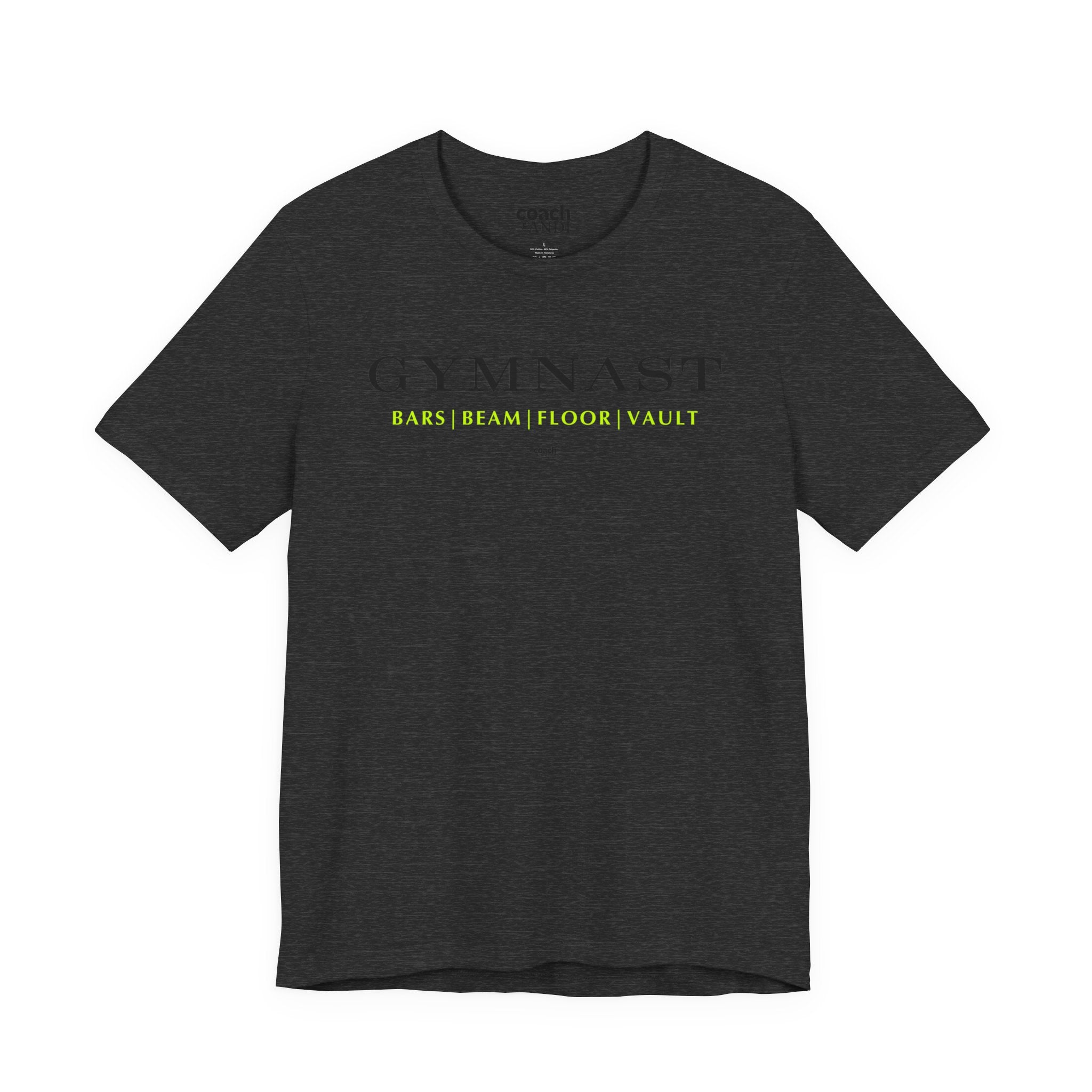 GYMNAST (Bars Beam Floor Vault) Tshirt - Lime (Adult)