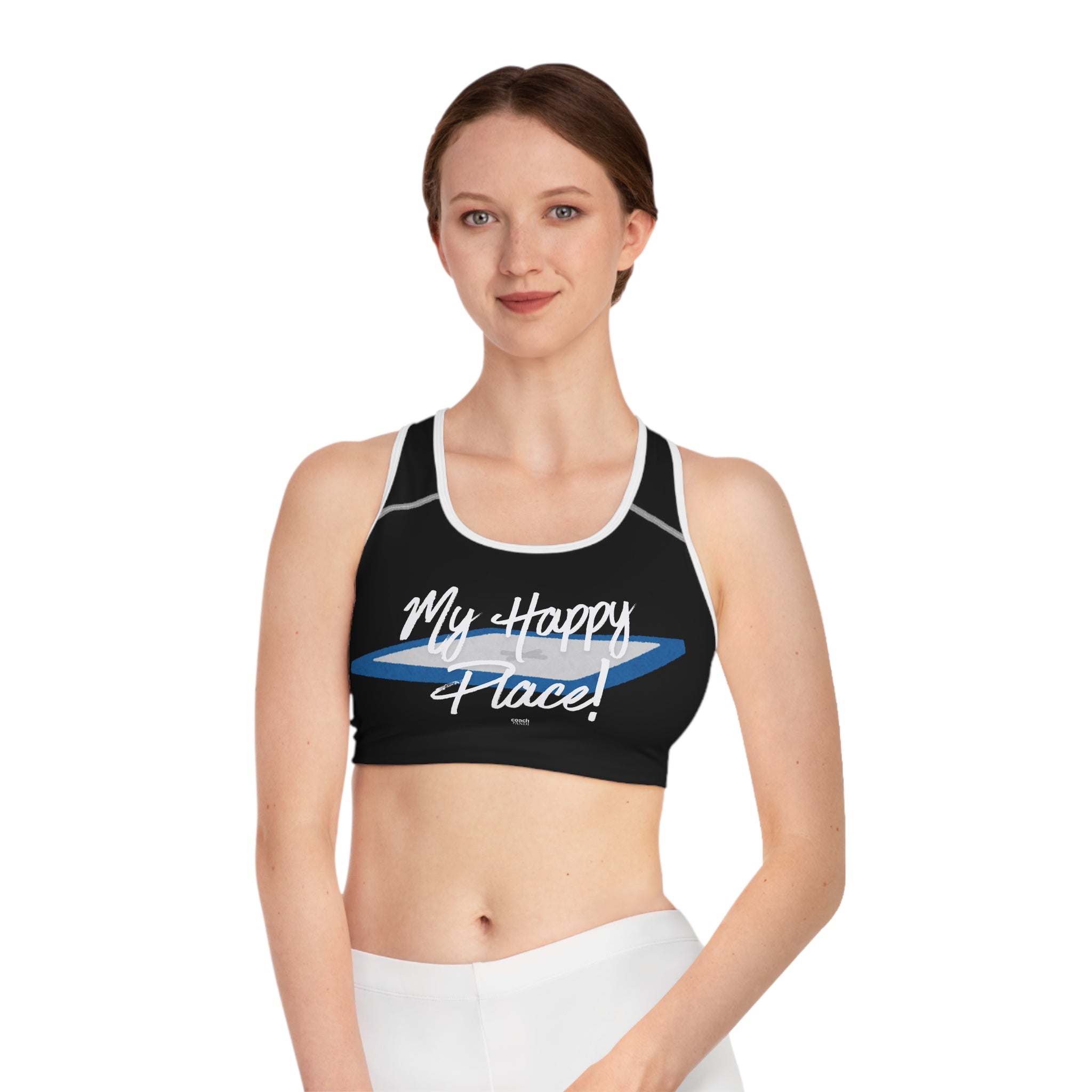 My Happy Place Floor Sports Bra