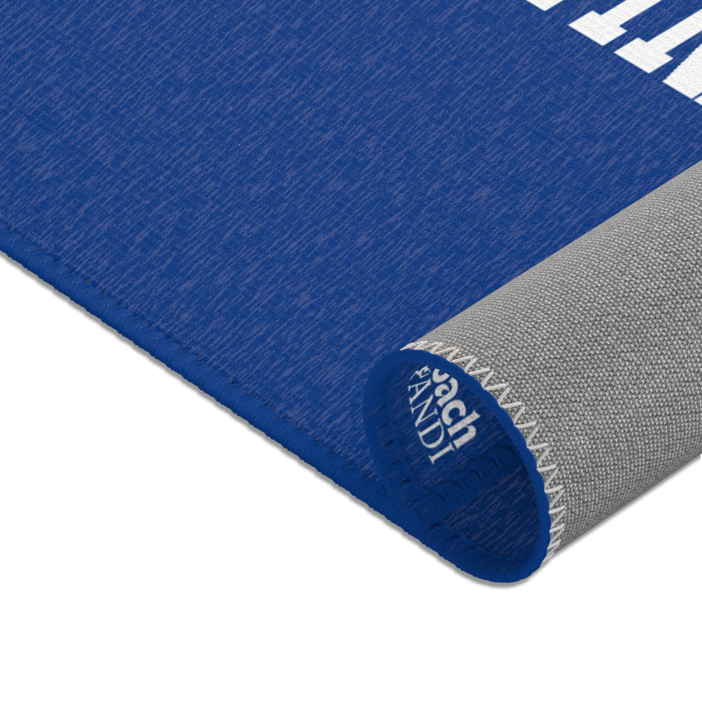 Peace, Love, Gymnastics-Blue (Area Rugs)