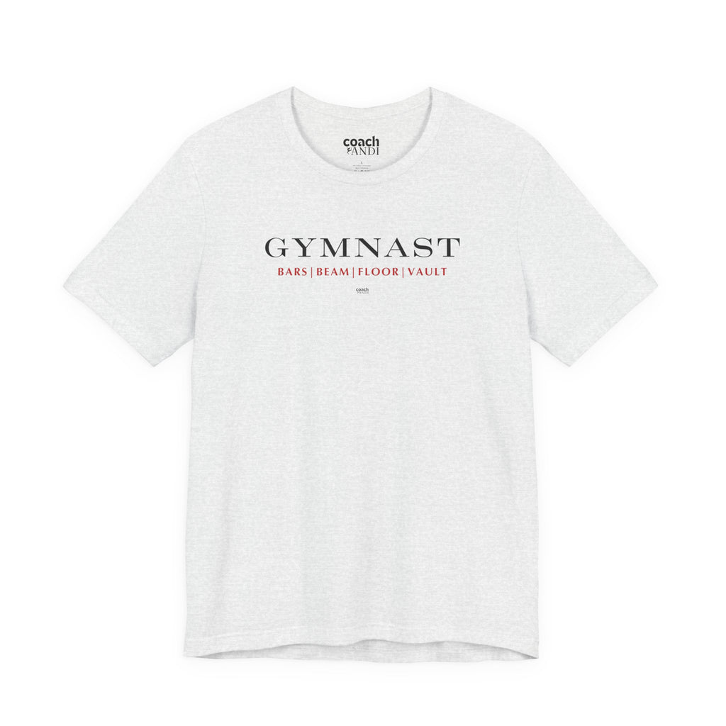 GYMNAST (Bars Beam Floor Vault) Tshirt - Red (Adult)