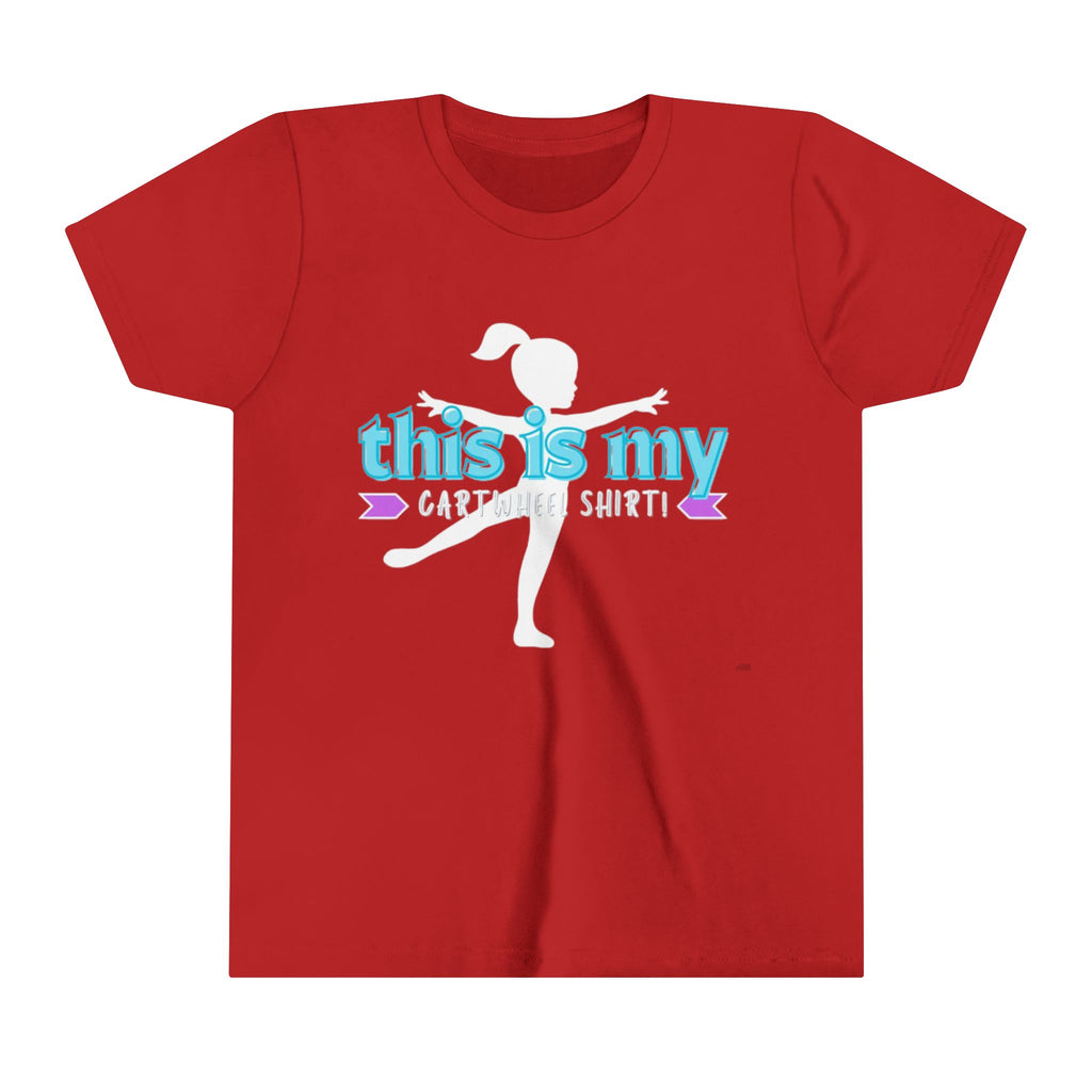 My Cartwheel Shirt-Turquoise (Youth Short Sleeve Tee)