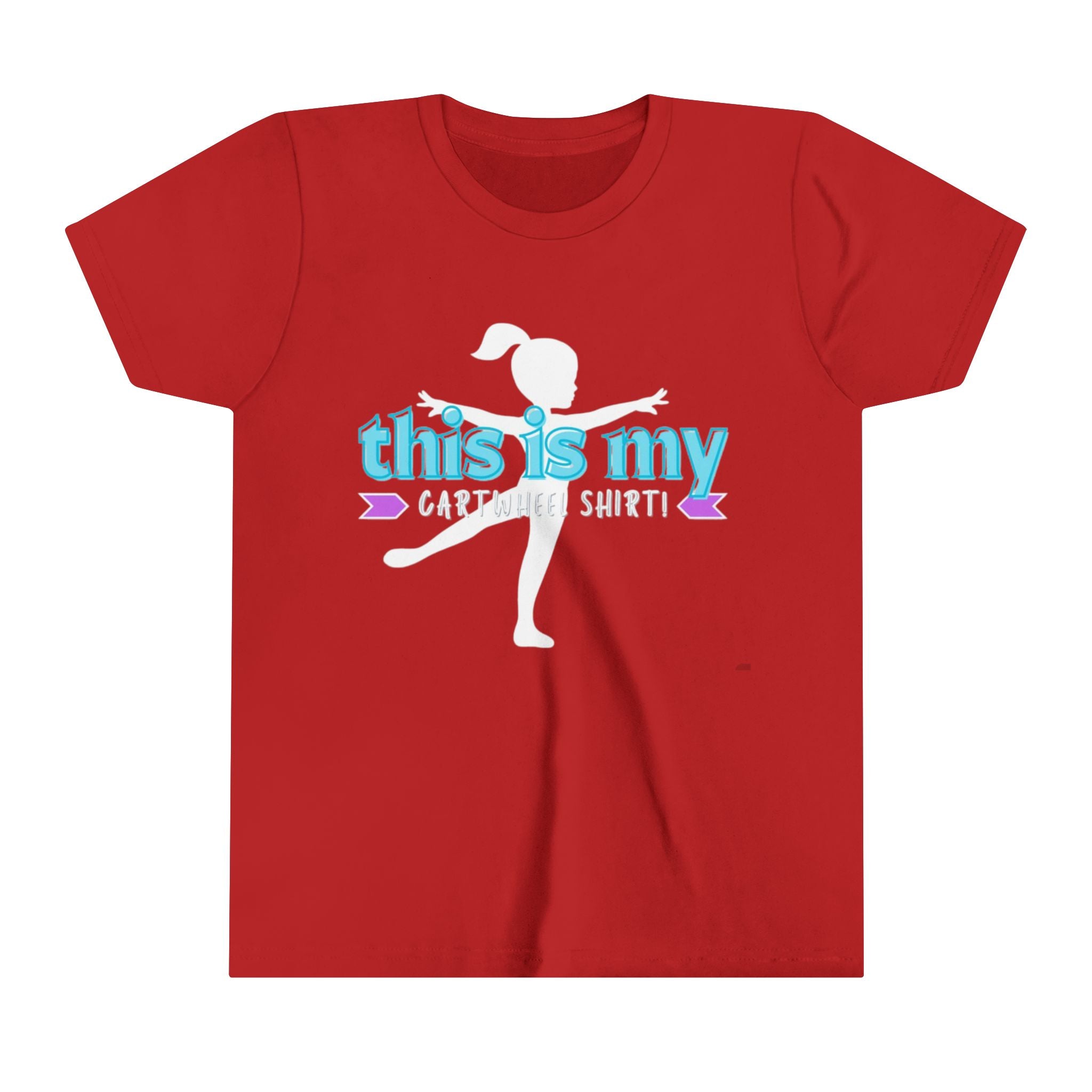 My Cartwheel Shirt-Turquoise (Youth Short Sleeve Tee)