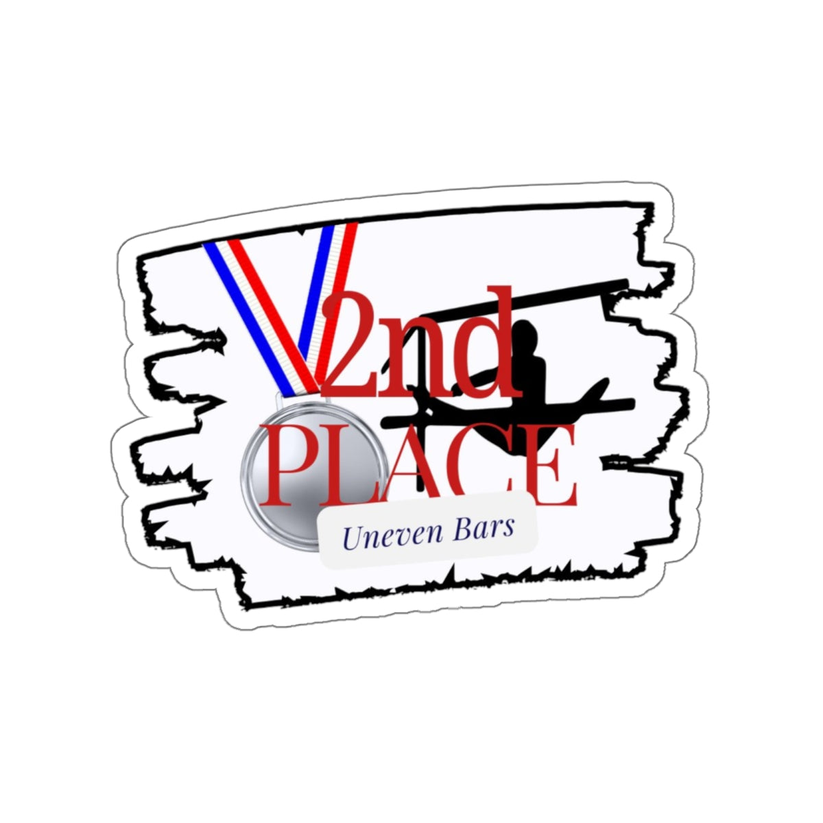 2nd Place Bars (Kiss-Cut Stickers)
