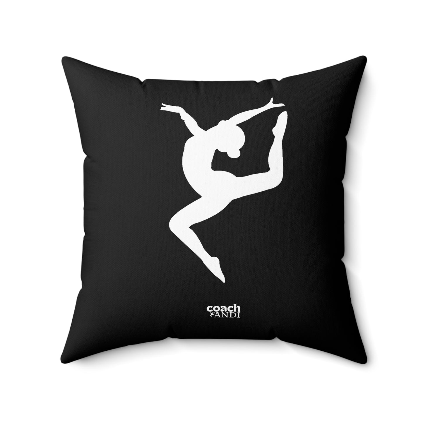 Always Be A Gymnast-Black (Spun Polyester Square Pillow)