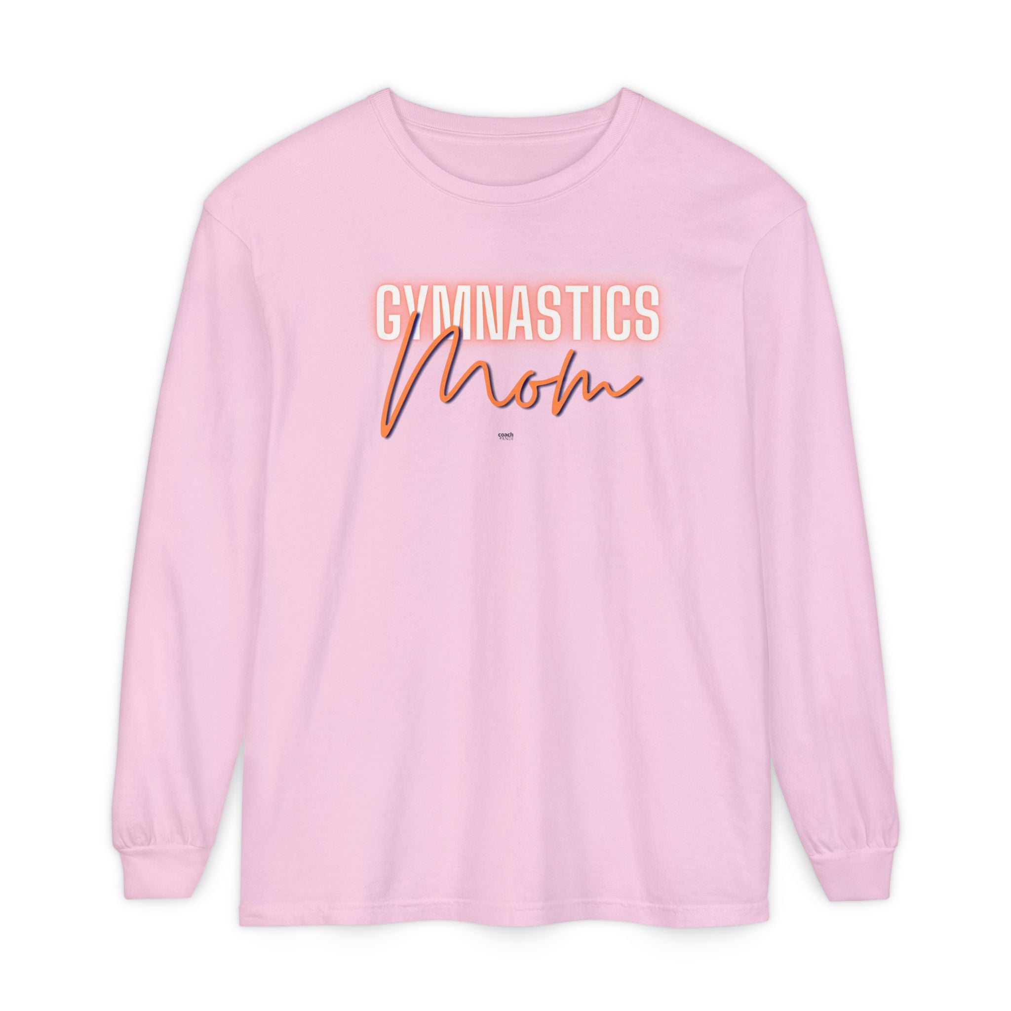 Glow Gym Mom Long Sleeve Shirt - Orange/Blue (Adult)