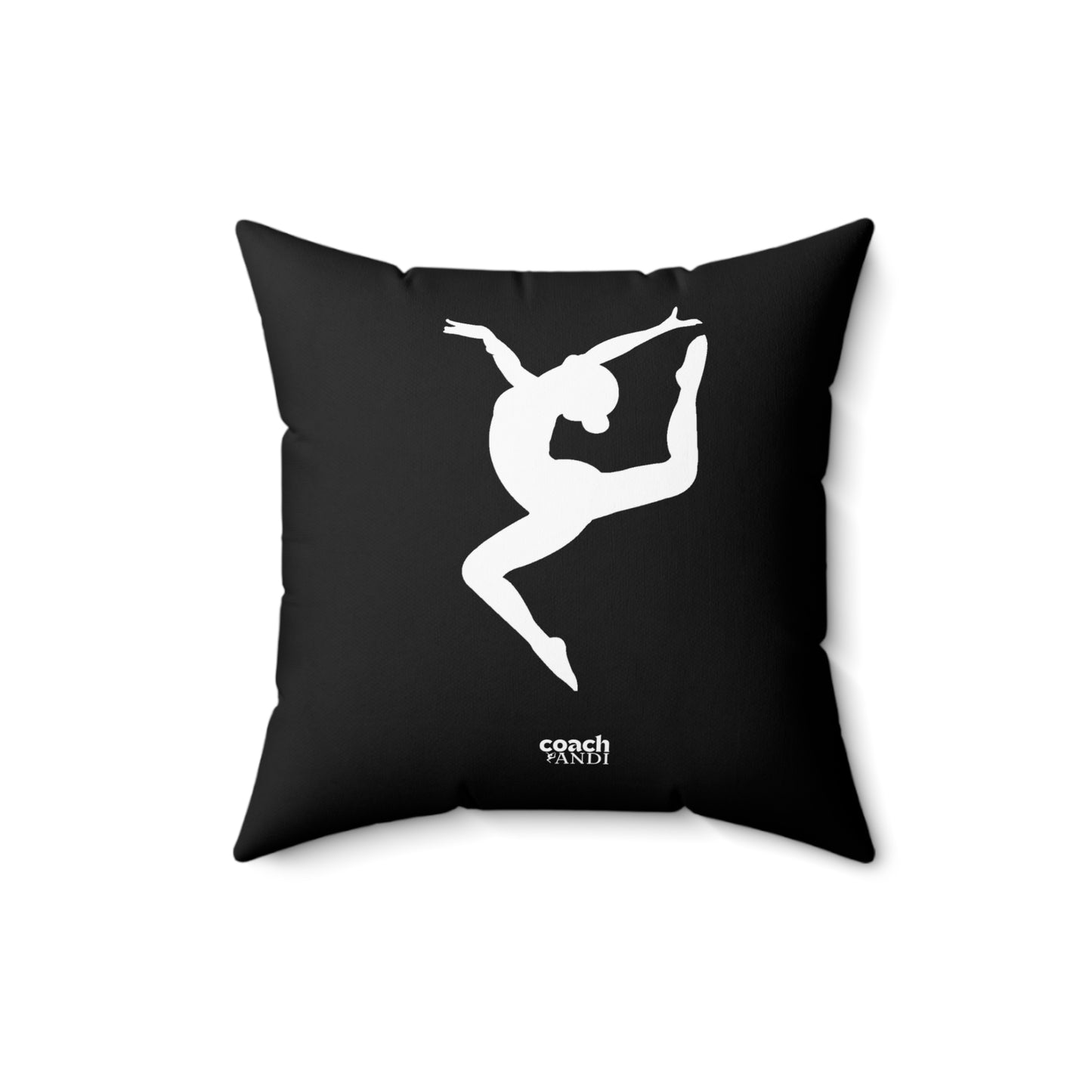 Always Be A Gymnast-Black (Spun Polyester Square Pillow)