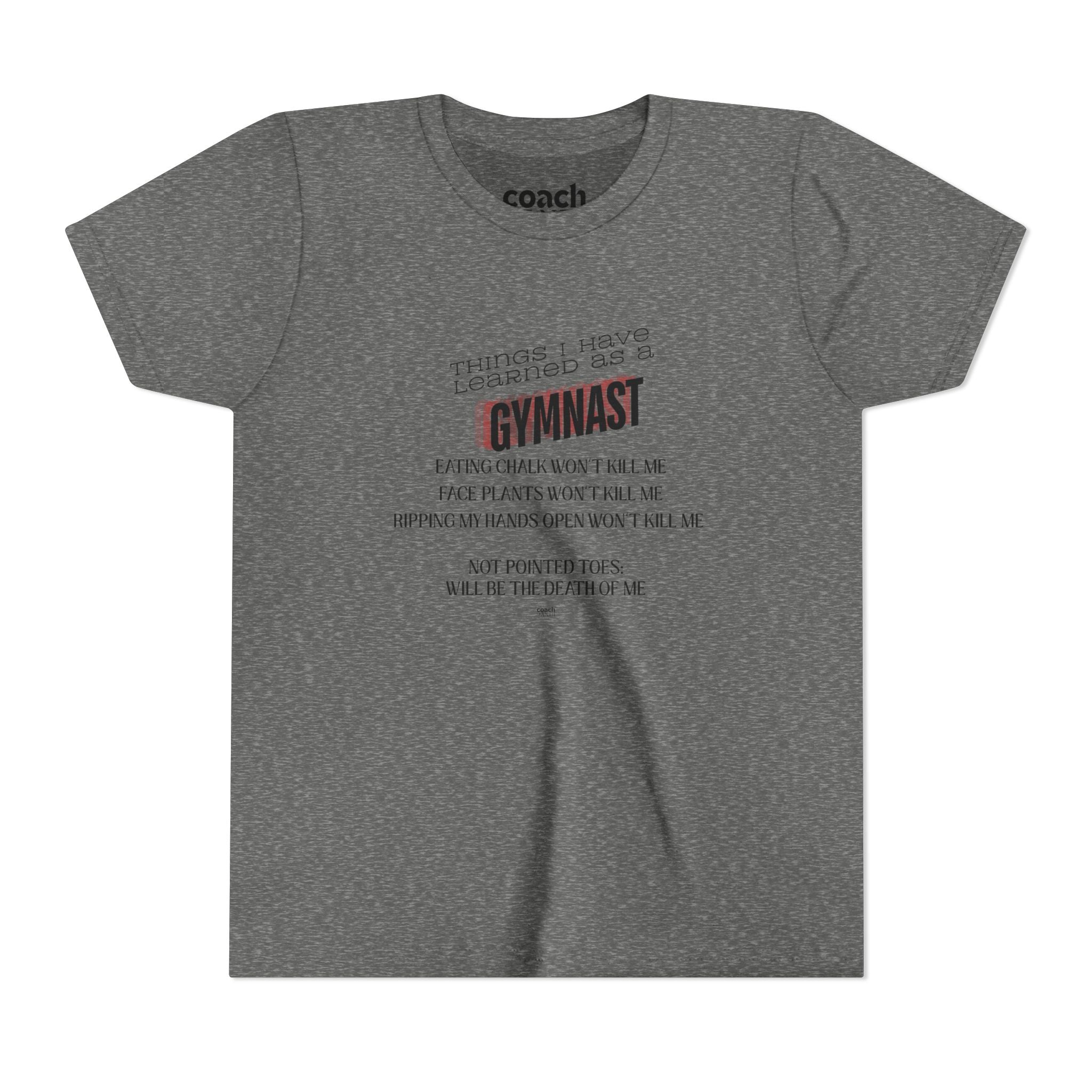 Things I learned as a Gymnast Short Sleeve Tee - Red (Youth)