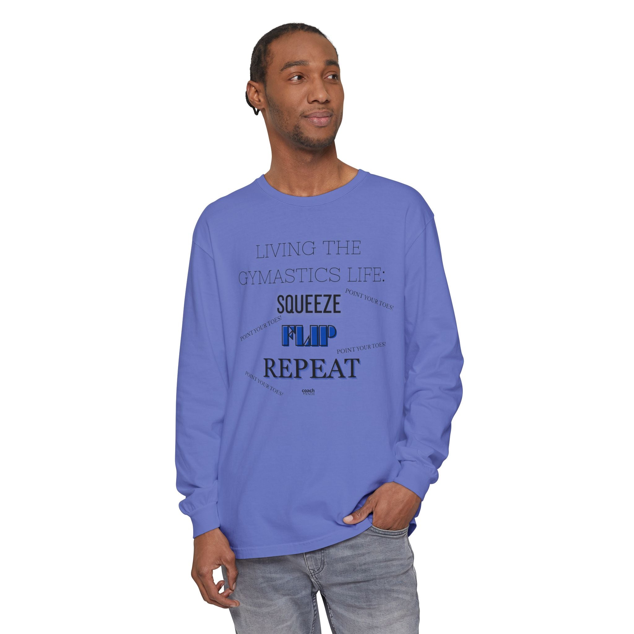 Squeeze Flip Repeat - Blue (Adult Longsleeve Shirt)