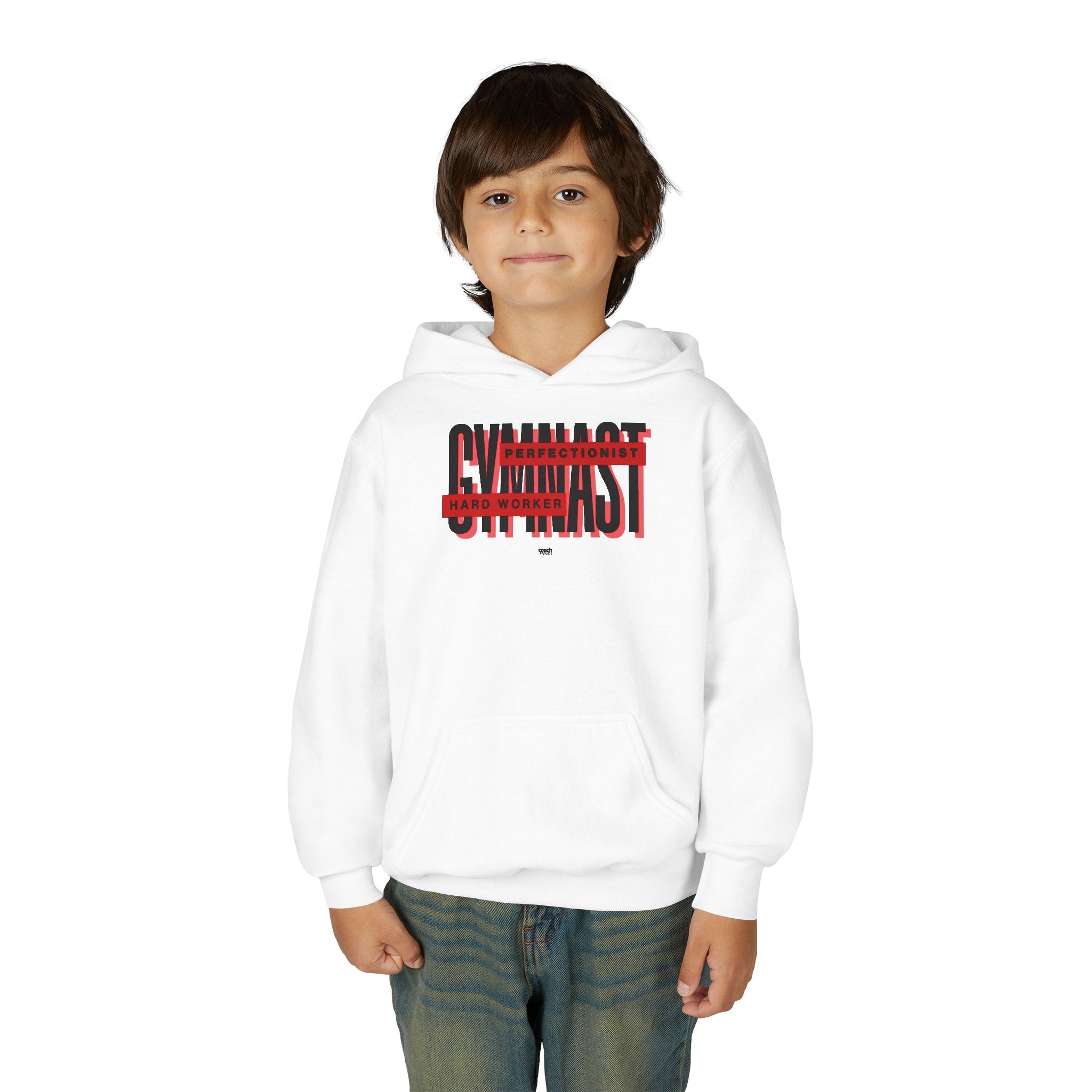 Gymnast Hard Worker Hoodie - Red (Youth)