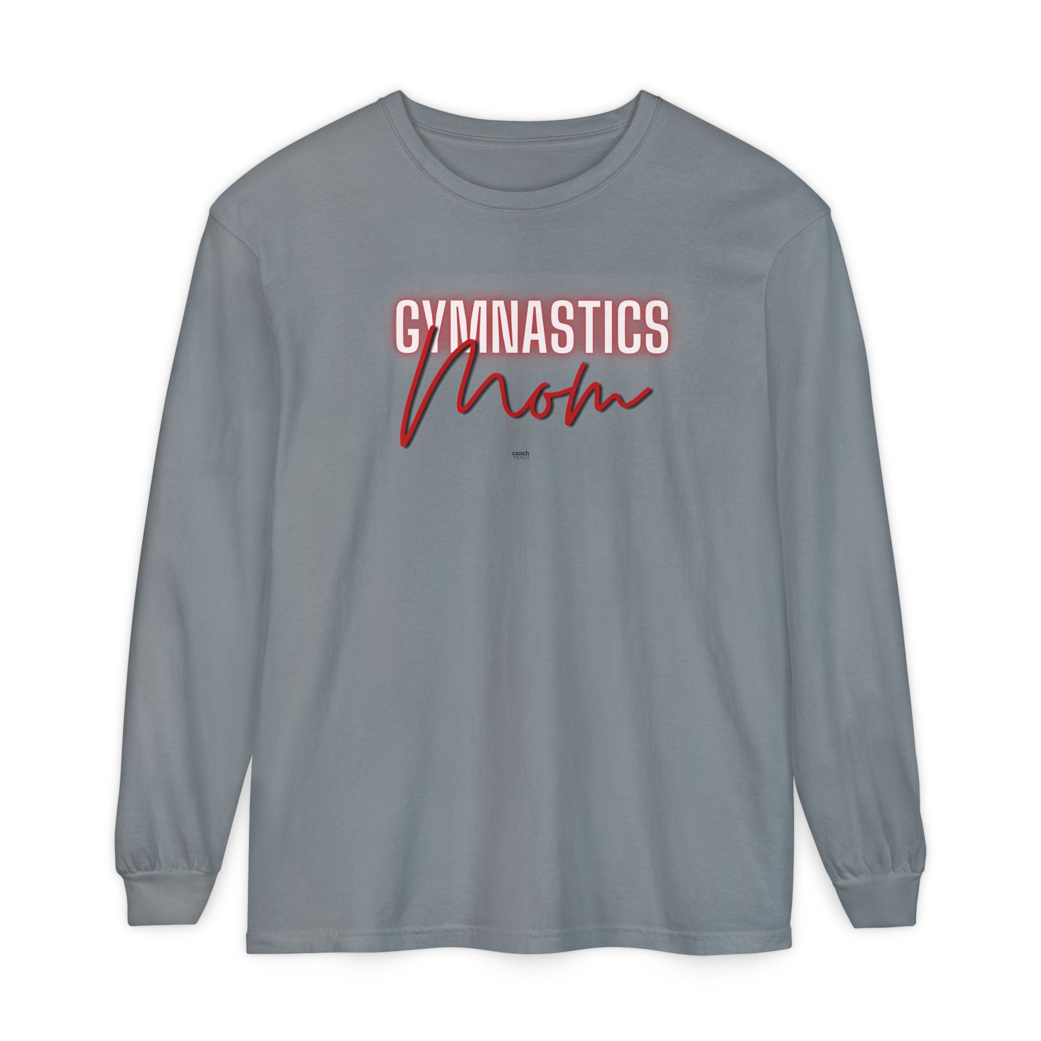 Glow Gym Mom Long Sleeve Shirt - Red (Adult)