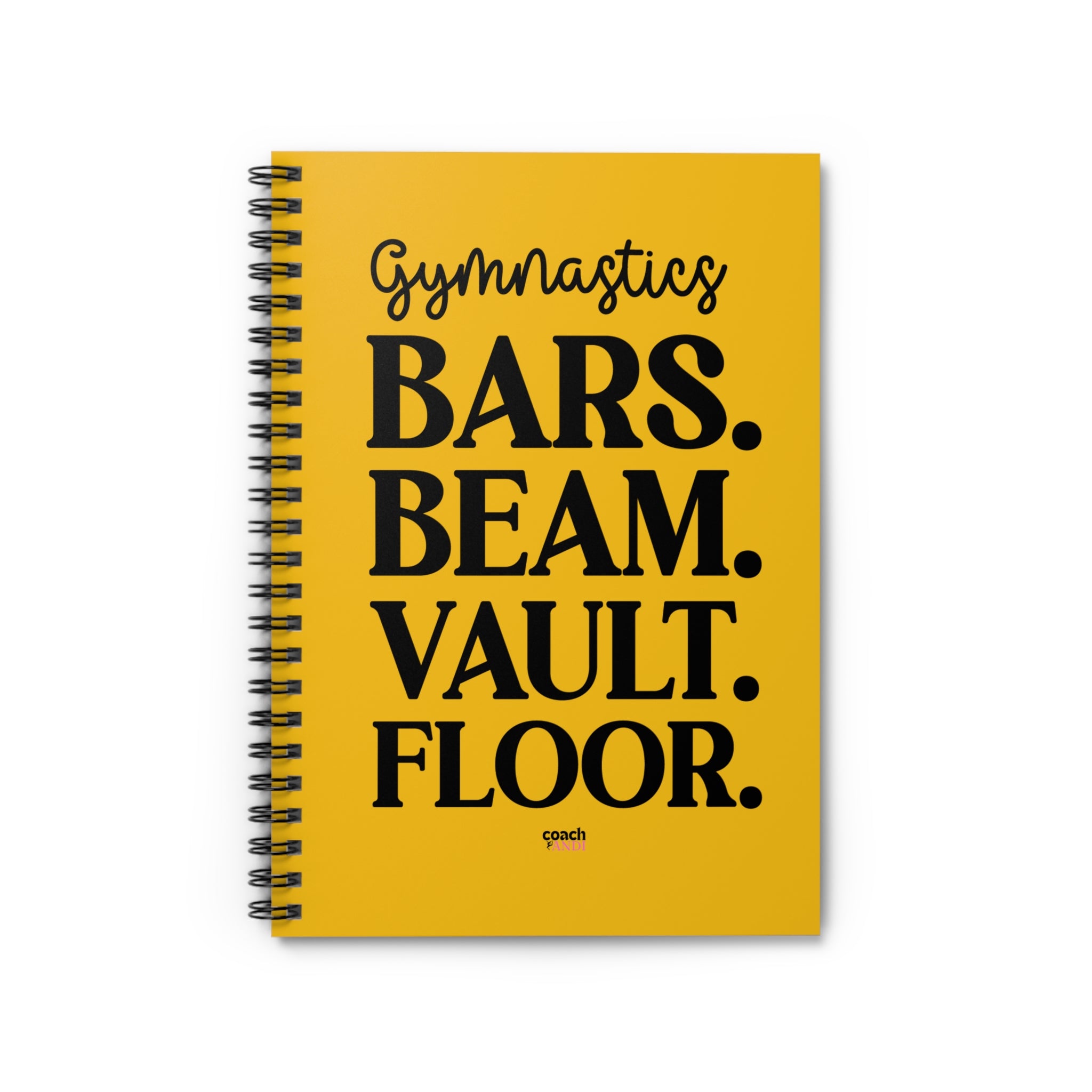 Gymnastics Events-Goldenrod (Spiral Notebook - Ruled Line)