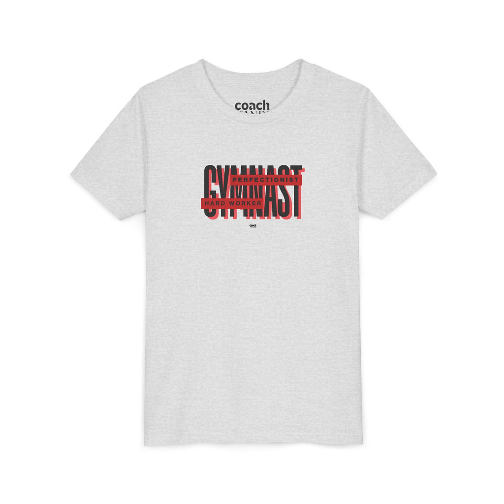 Gymnast Hard Worker Tshirt - Red/Black (Youth)