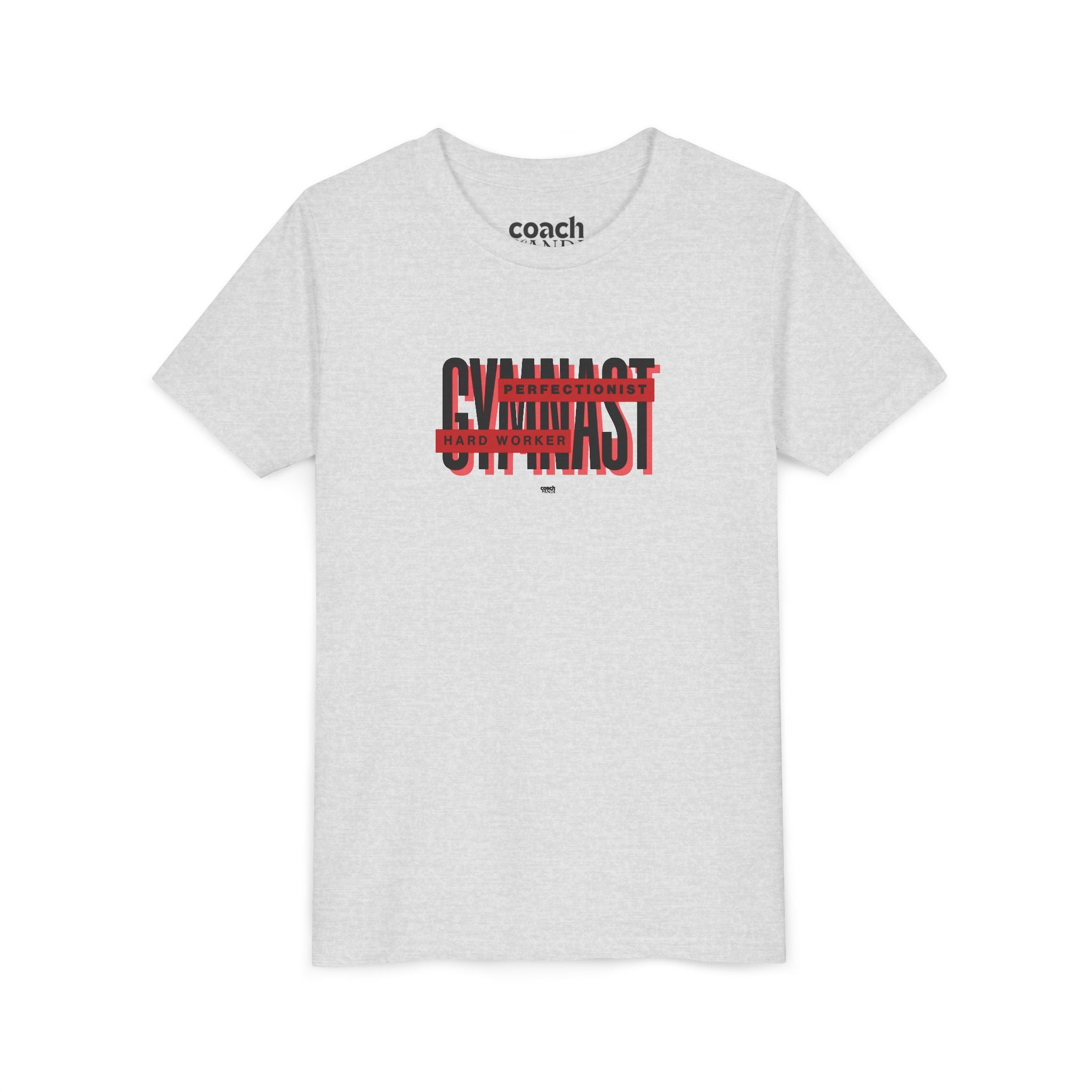 Gymnast Hard Worker Tshirt - Red/Black (Youth)