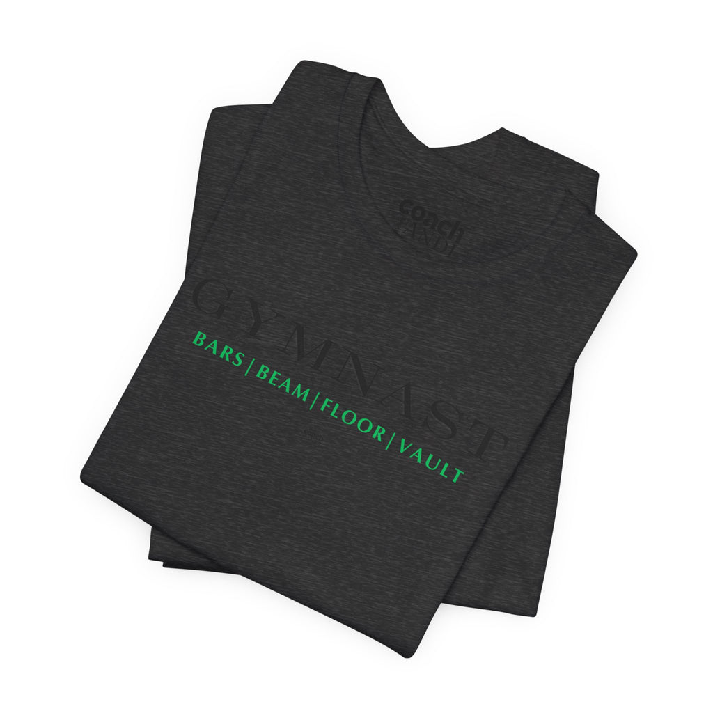 GYMNAST (Bars Beam Floor Vault) Tshirt - Green (Adult)