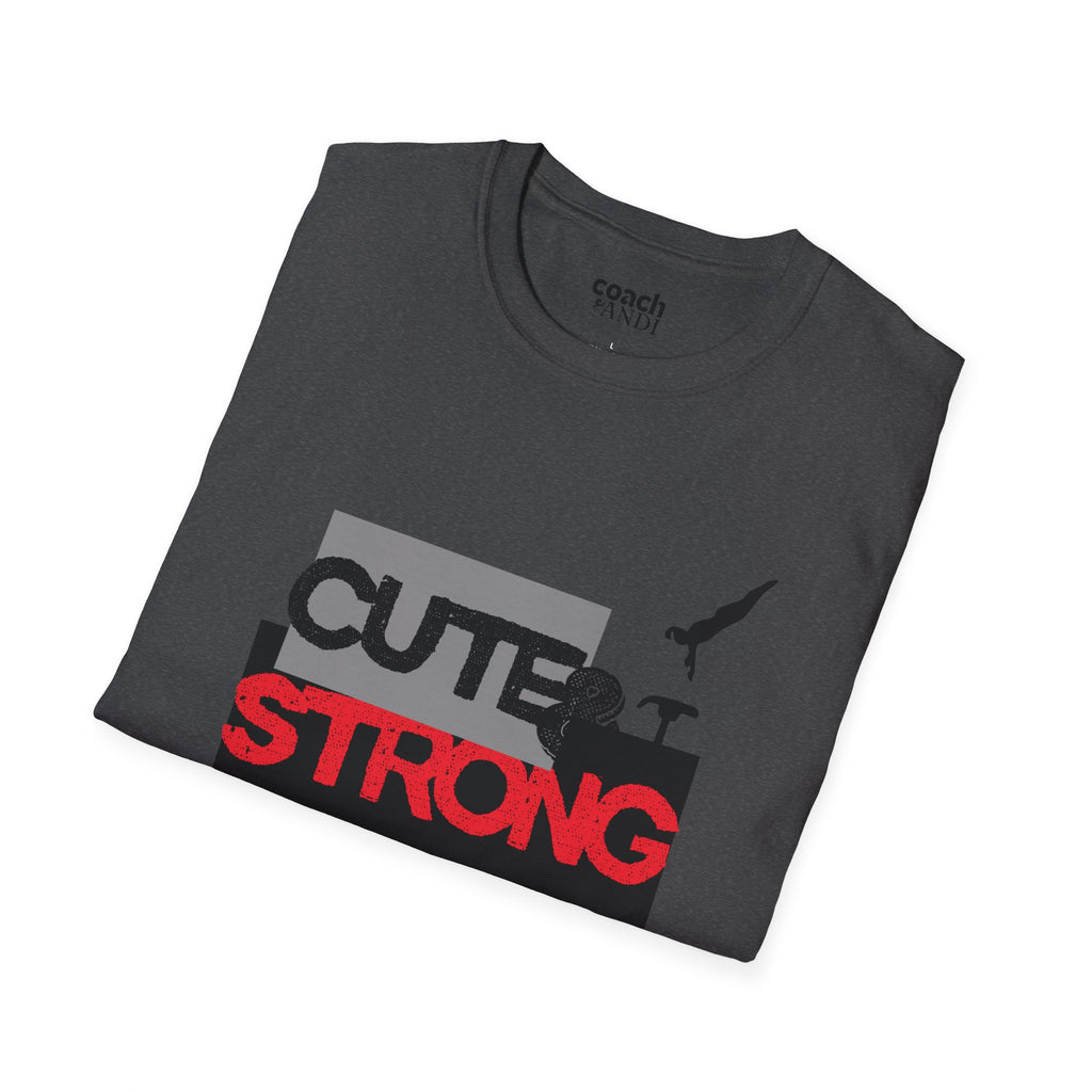 Cute & Strong Tshirt - Red/Black (Adult)