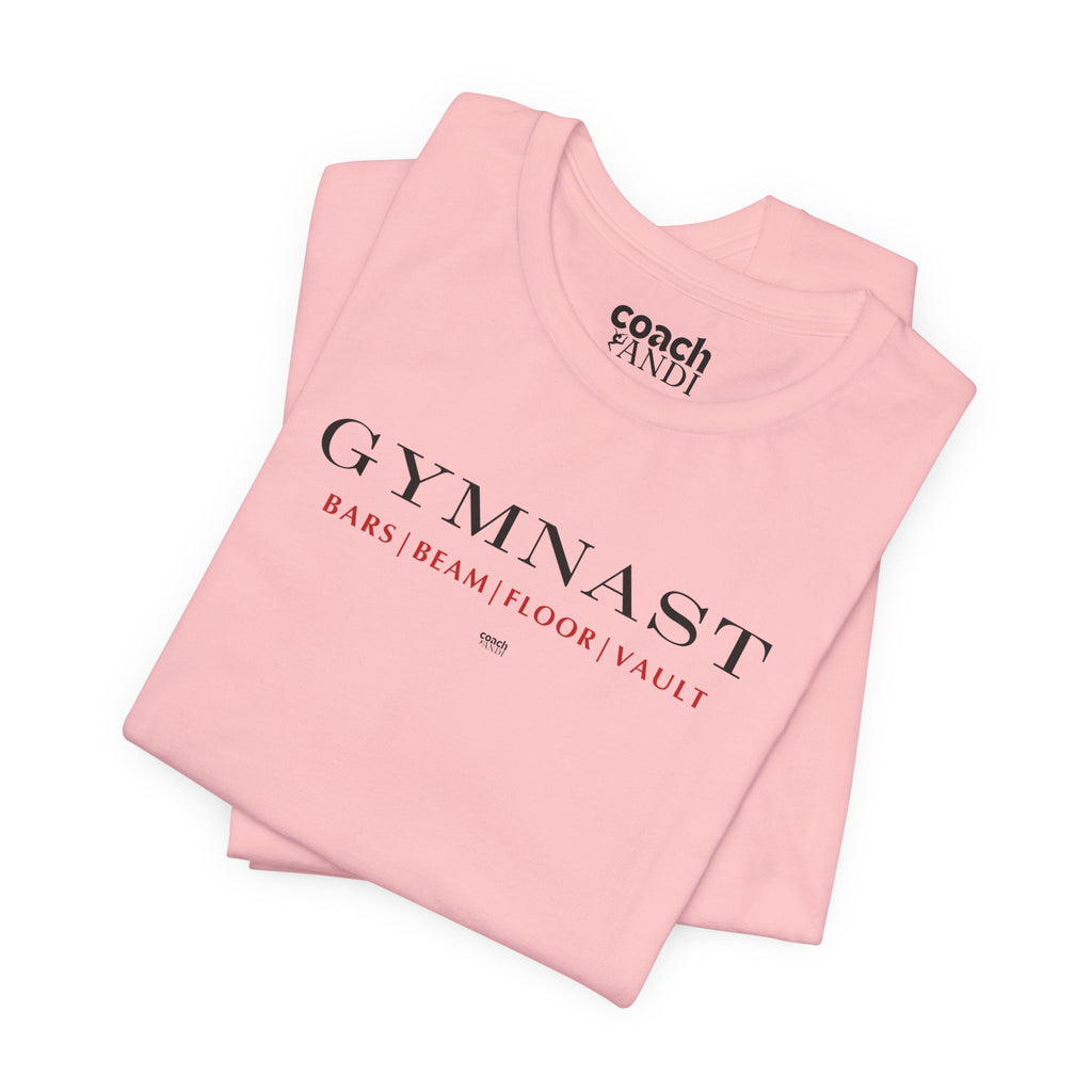 GYMNAST (Bars Beam Floor Vault) Tshirt - Red (Adult)