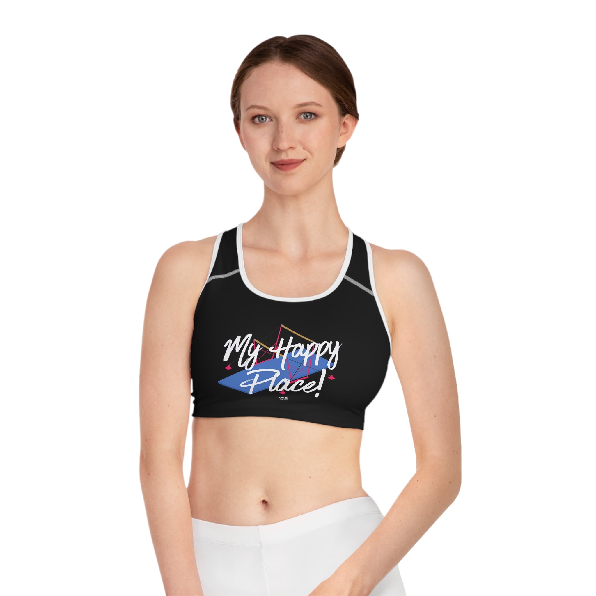 My Happy Place Bars Sports Bra