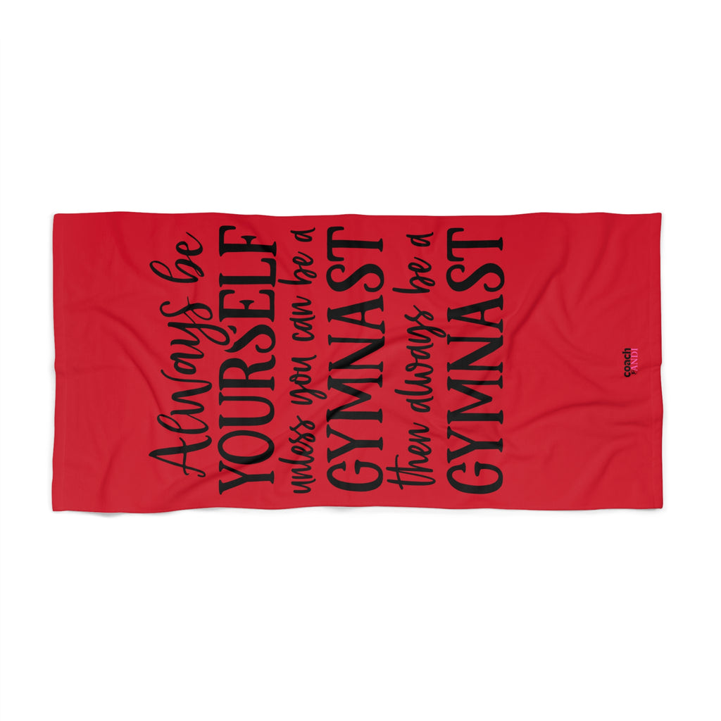 Always Be A Gymnast-Red (Beach Towel)