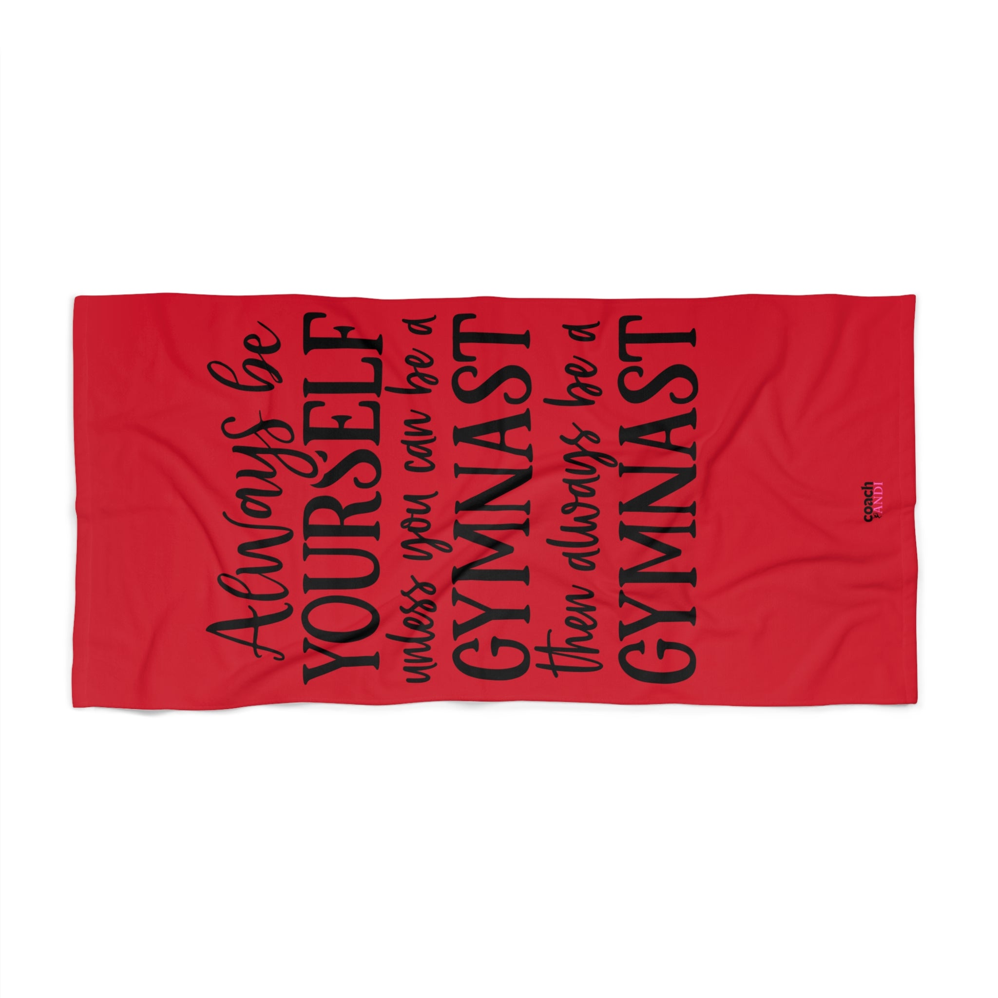Always Be A Gymnast-Red (Beach Towel)