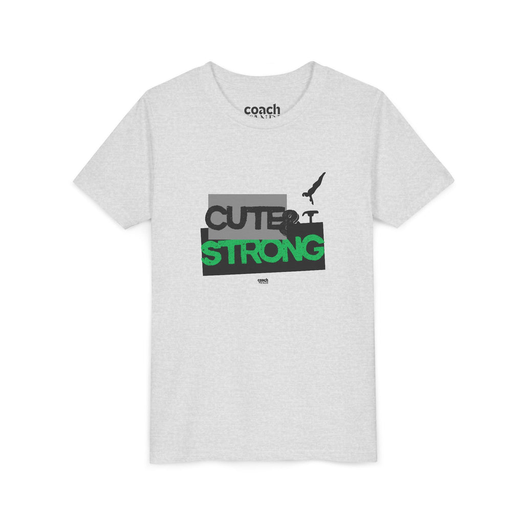 Cute & Strong Youth Short Sleeve Tee - Green/Black