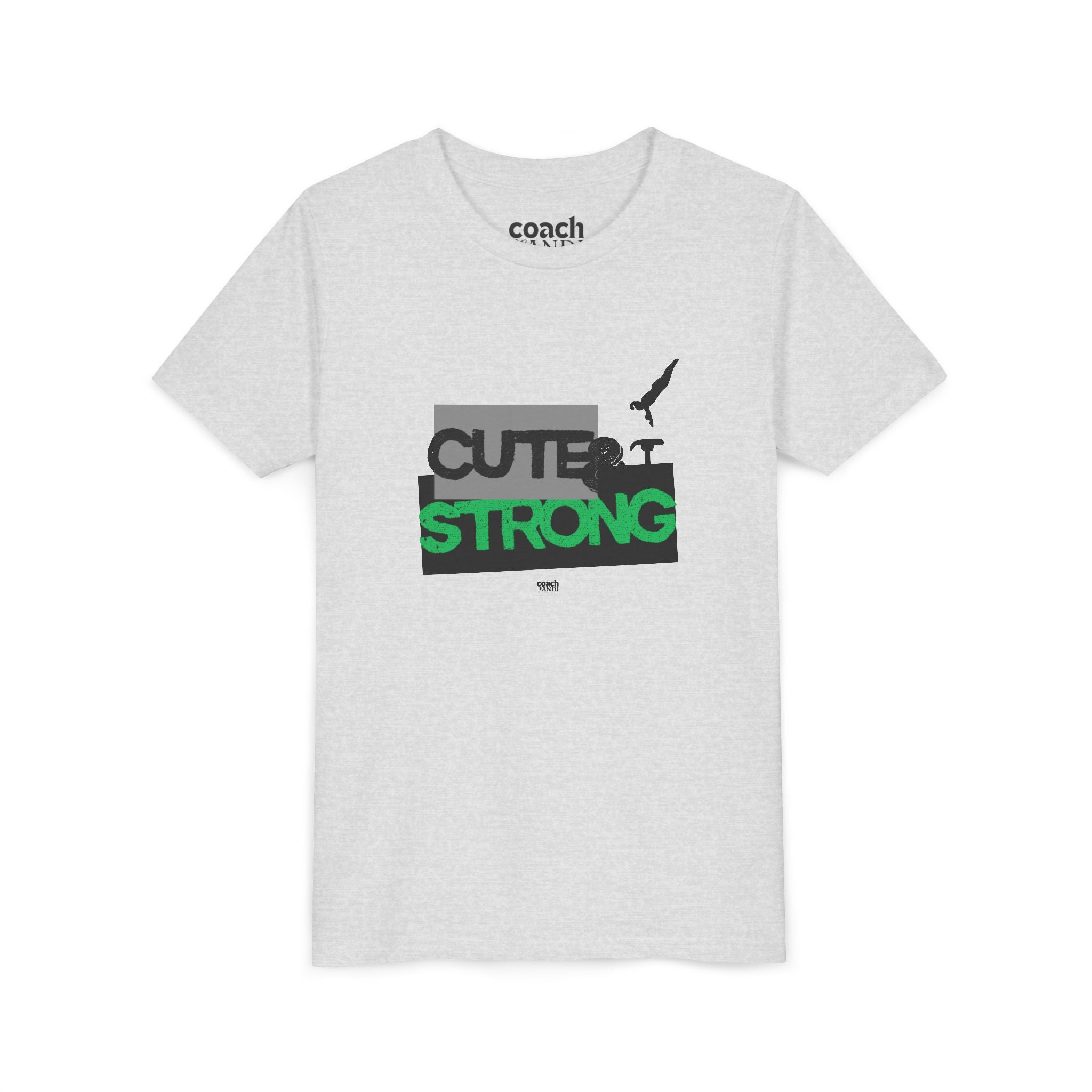 Cute & Strong Youth Short Sleeve Tee - Green/Black