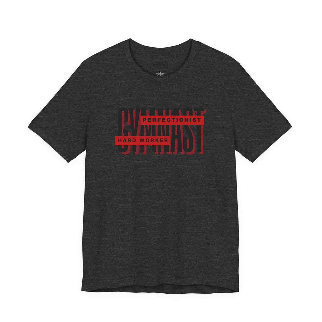 Gymnast Hard Worker Tshirt - Red (Adult)
